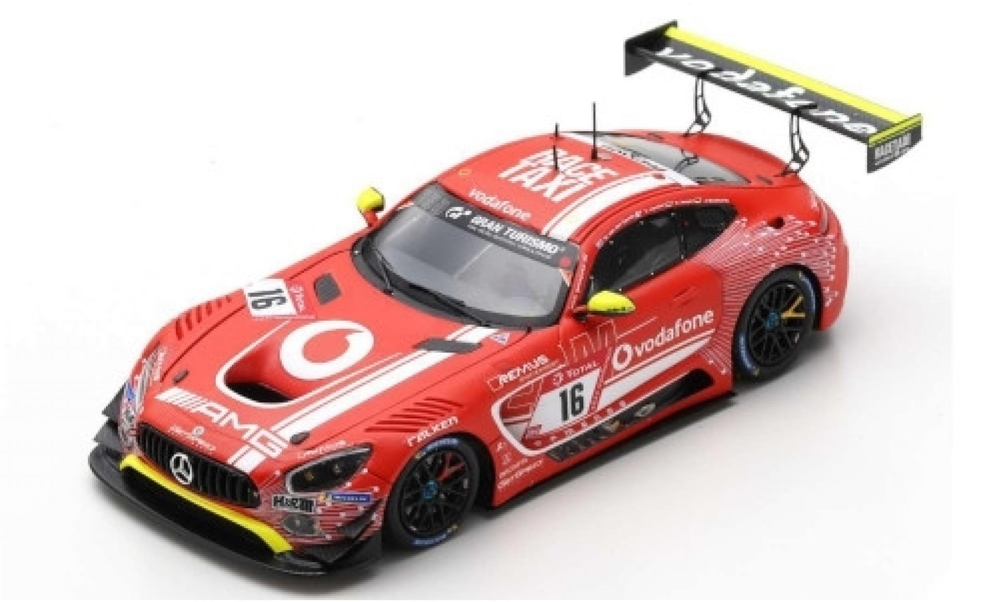 Mercedes AMG GT 1/43 Spark 3 No.16 GetSpeed Performance Vodafone 24h Nürburgring 2019 R.van le Zande/T.Vautier/J.Seyffarth/K.Heyer modellino in miniatura