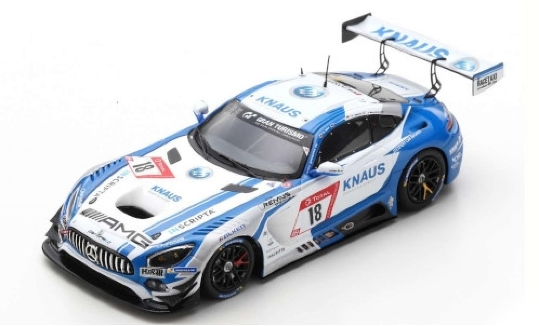 Mercedes AMG GT 1/43 Spark 3 No.18 GetSpeed Performance Knaus 24h Nürburgring 2019 F.Vettel/P.Ellis/L.Ludwig/J.Szymkowiak modellino in miniatura