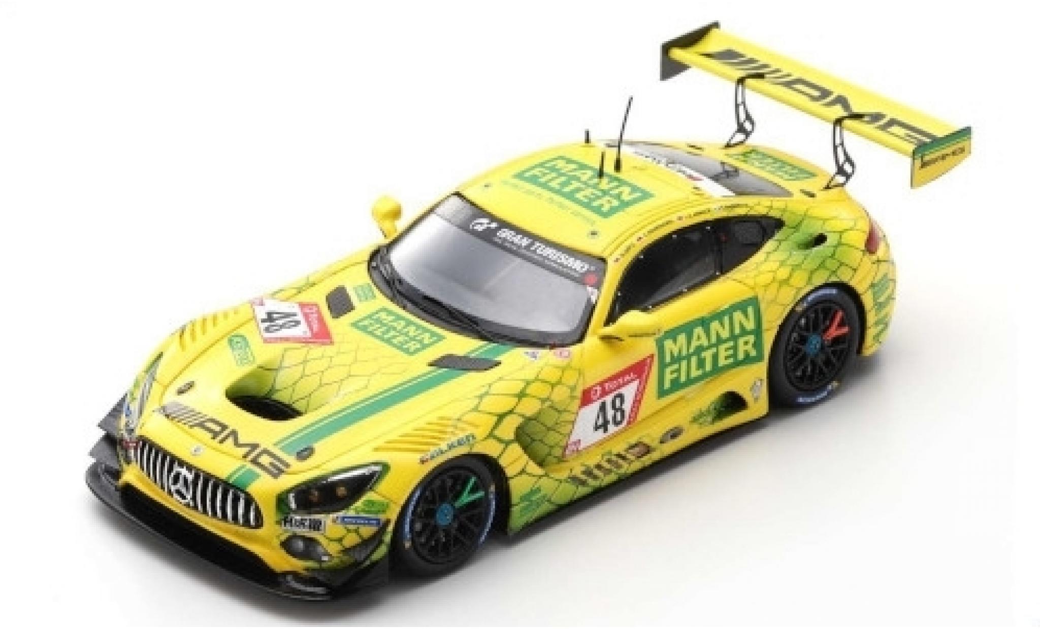 Mercedes AMG GT 1/43 Spark 3 No.48 -AMG Team MANN-Filter 24h Nürburgring 2019 C.Hohenadel/L.D.Arnold/R.Marciello/M.Götz modellino in miniatura
