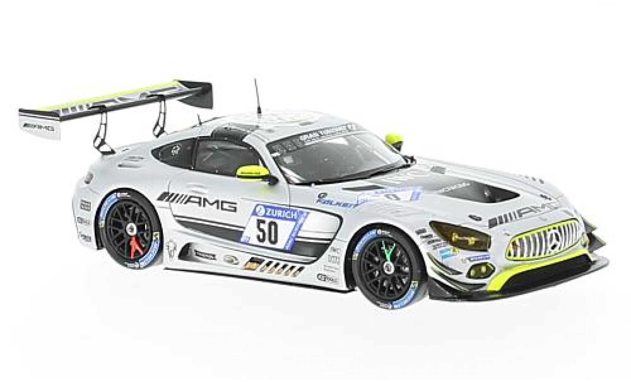 Mercedes AMG GT 1/43 Spark 3 No.50 -AMG Team HTP Motorsport 24h Nürburgring 2017 D.Baumann/M.Buhk/E.Mortara/E.Sandström modellino in miniatura