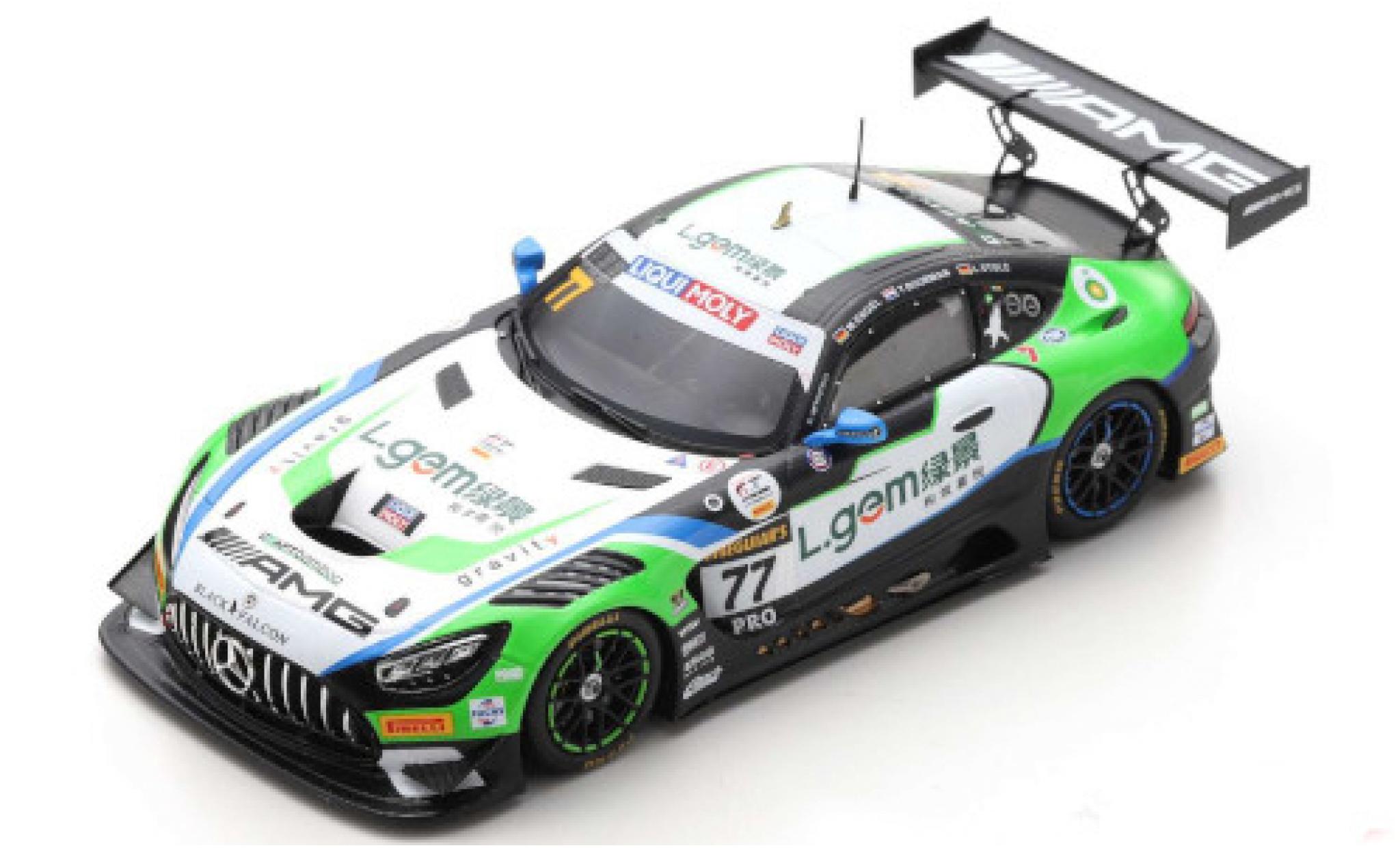 Mercedes AMG GT 1/43 Spark 3 No.77 -AMG Team CraftBamboo Racing 12h Bathurst 2020 M.Engel/L.Stolz/Y.Buurman modellino in miniatura