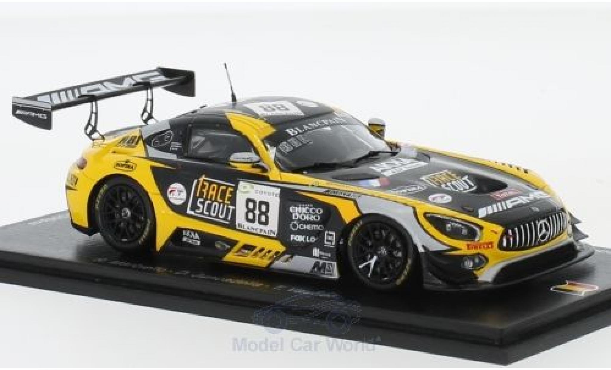 Mercedes AMG GT 1/43 Spark 3 No.88 AMG Team AKKa ASP 24h Spa 2018 R.Marciello/D.Juncadella/T.Vautier modellino in miniatura