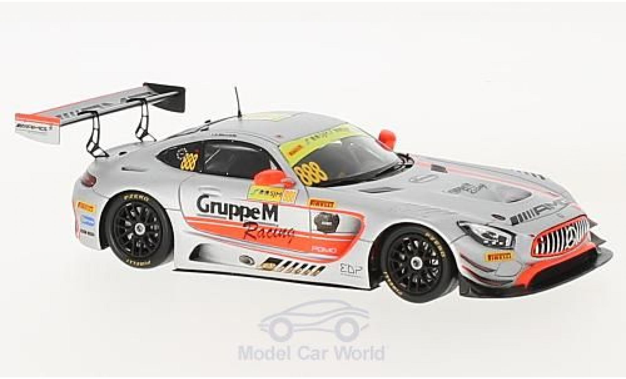 Mercedes AMG GT 1/43 Spark 3 No.888 -AMG Team GruppeM Racing Fia GT World Cup Macau 2017 R.Marciello modellino in miniatura