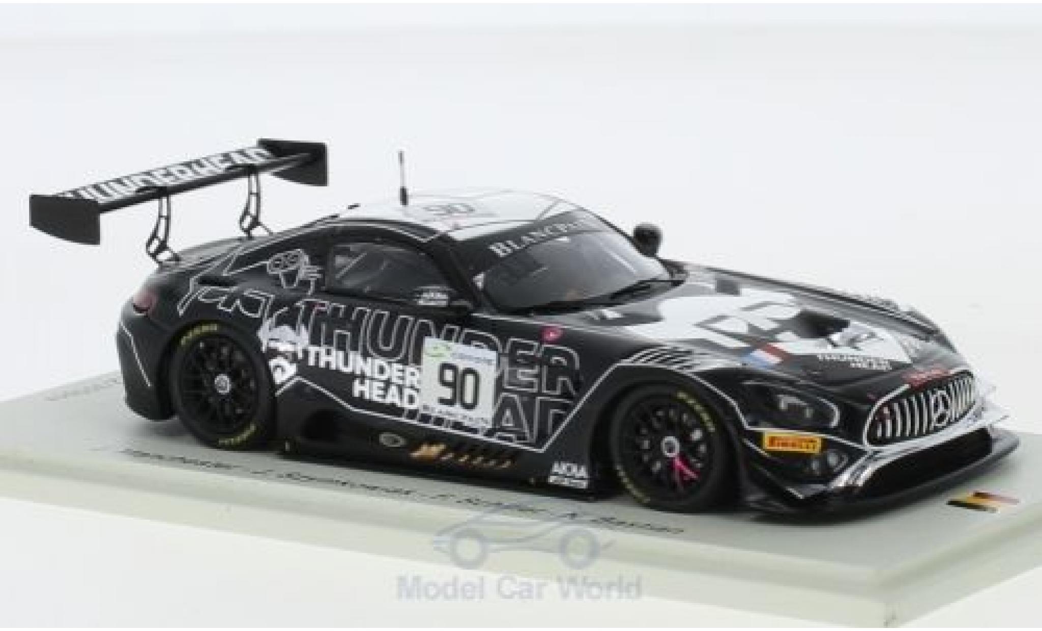 Mercedes AMG GT 1/43 Spark 3 No.90 AKKa ASP Team 24h Spa 2018 J.Manchester/J.Szymkowiak/F.Schiller/N.Bastian modellino in miniatura