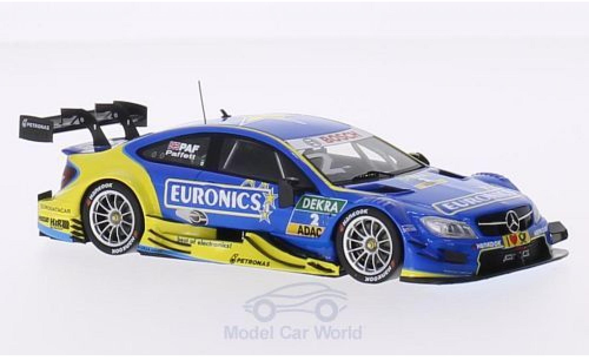 Mercedes Classe C DTM 1/43 Spark C63 AMG DTM No.2 Euronics DTM G.Paffett modellino in miniatura