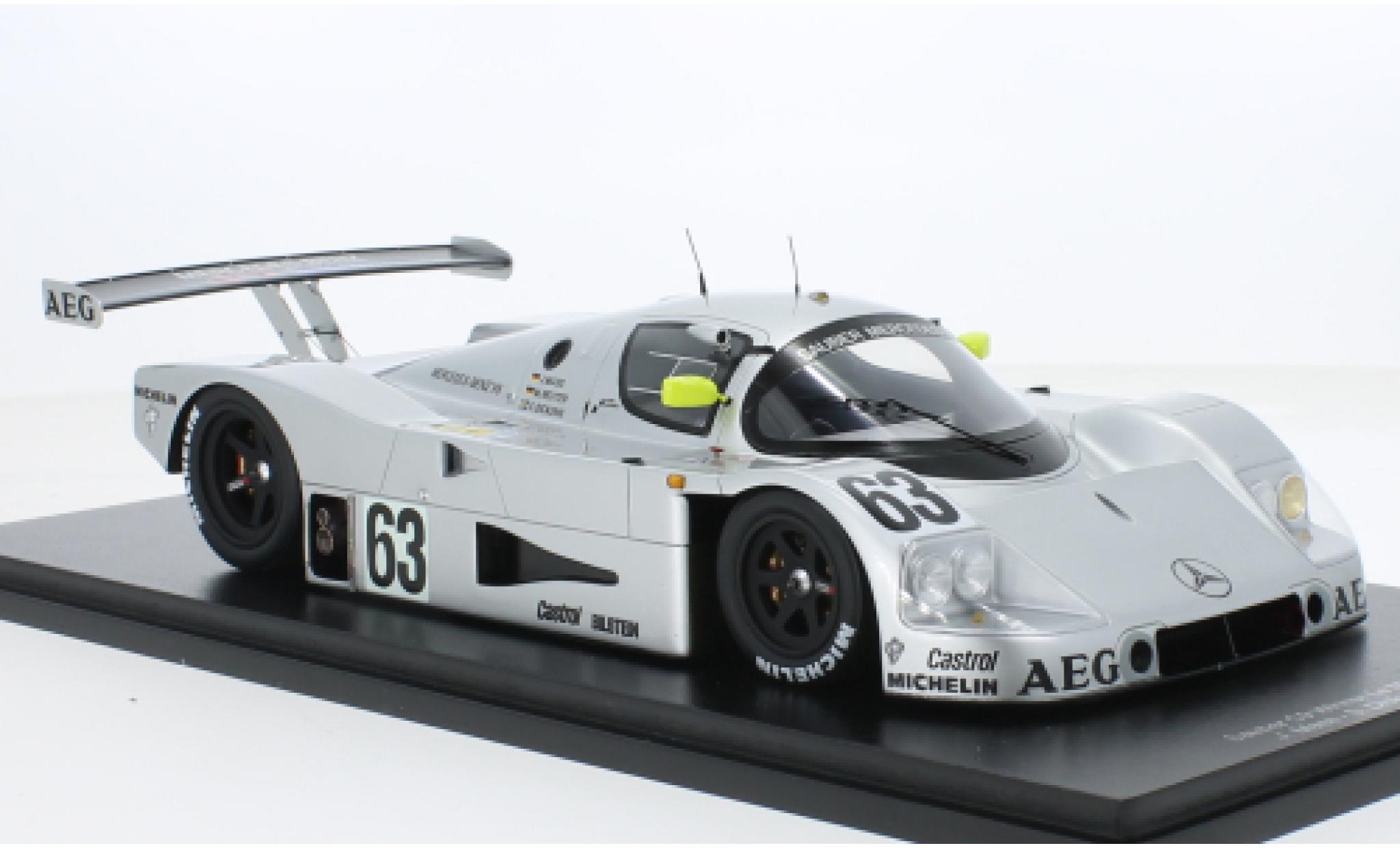 Mercedes C9 1/18 Spark No.63 24h Le Mans 1989 1:18 modellino in miniatura