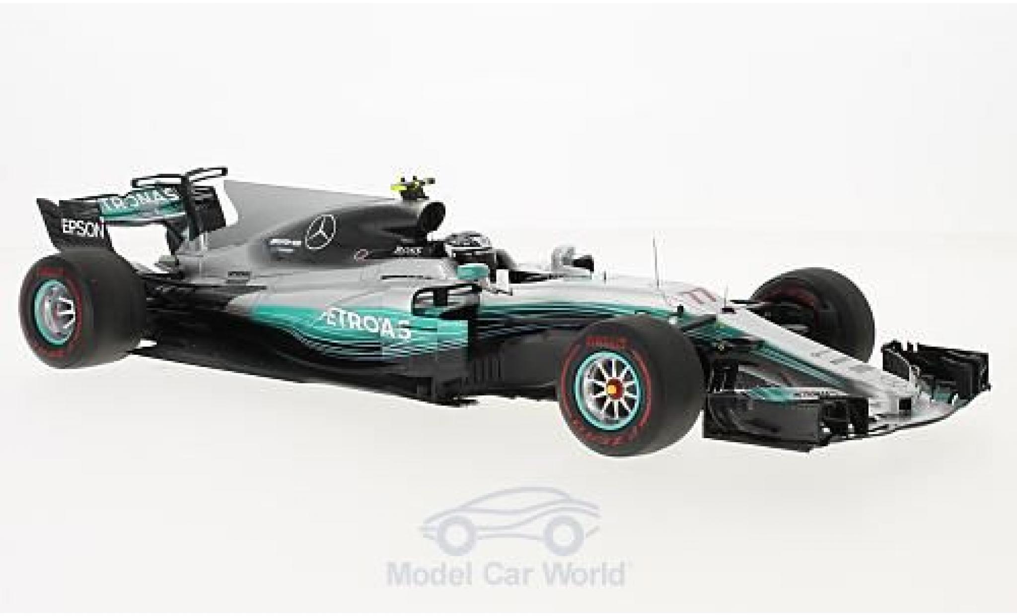 Mercedes F1 1/18 Spark W08 EQ Power+ No.77 AMG Petronas Motorsport Formel 1 GP Russland 2017 V.Bottas modellino in miniatura