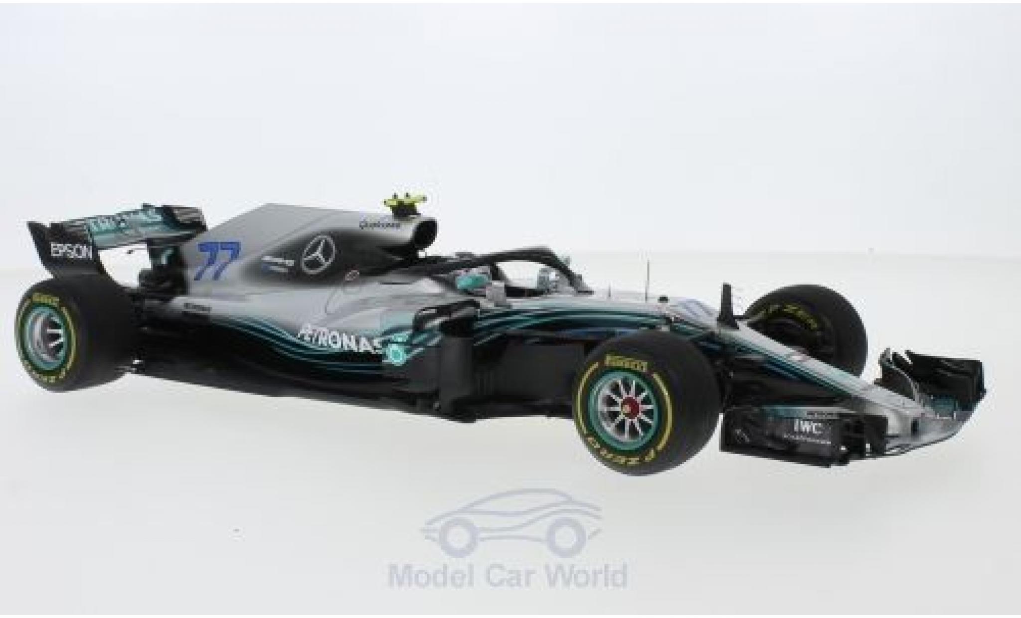 Mercedes F1 1/18 Spark W09 EQ Power+ No.77 AMG Petronas Motorsport Formel 1 GP China 2018 V.Bottas modellino in miniatura
