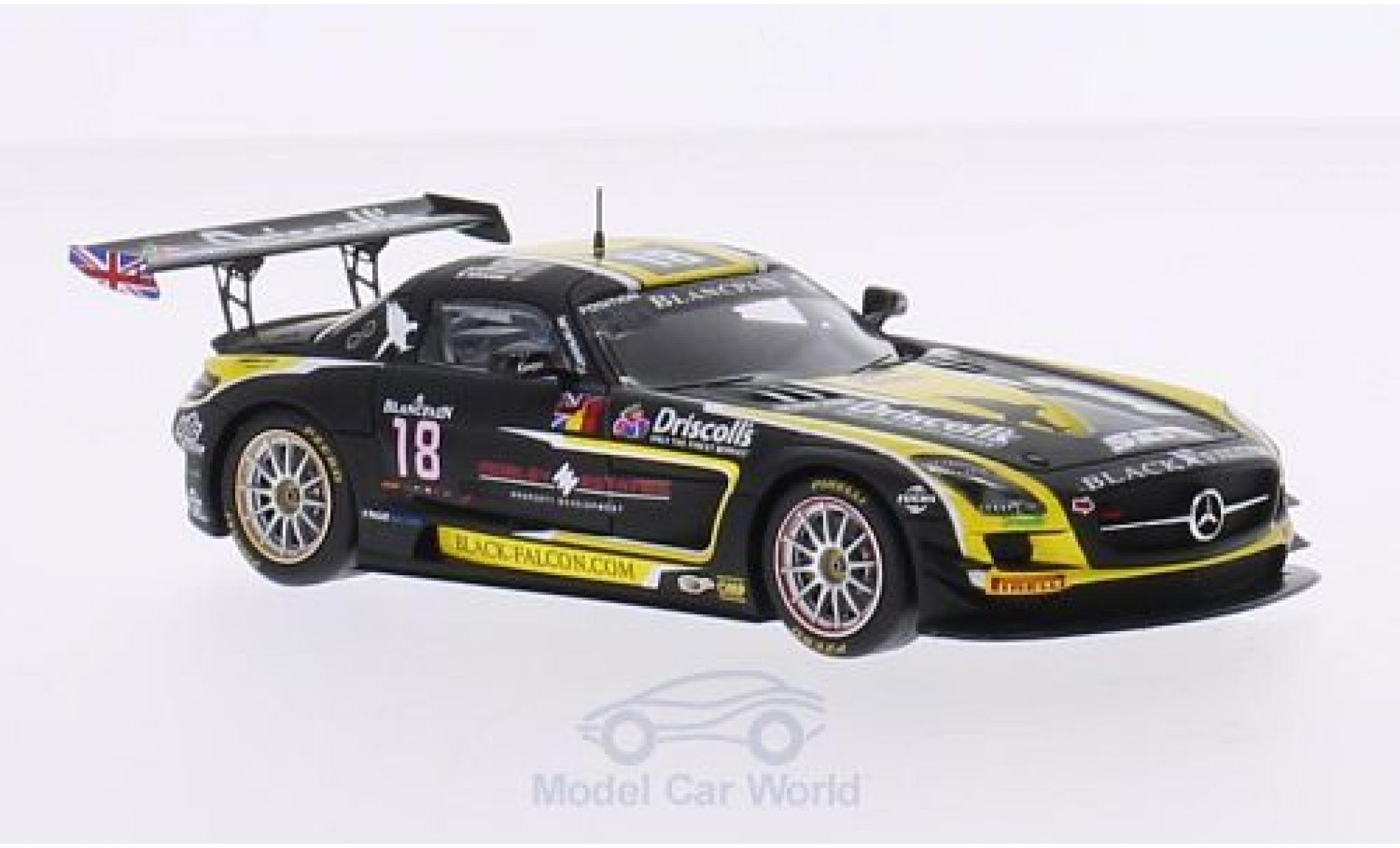 Mercedes SLS 1/43 Spark AMG GT3 No.18 Black Falcon Racing 24h Spa 2015 O.Morley/S.Johnston/M.Engel/B.Schneider modellino in miniatura