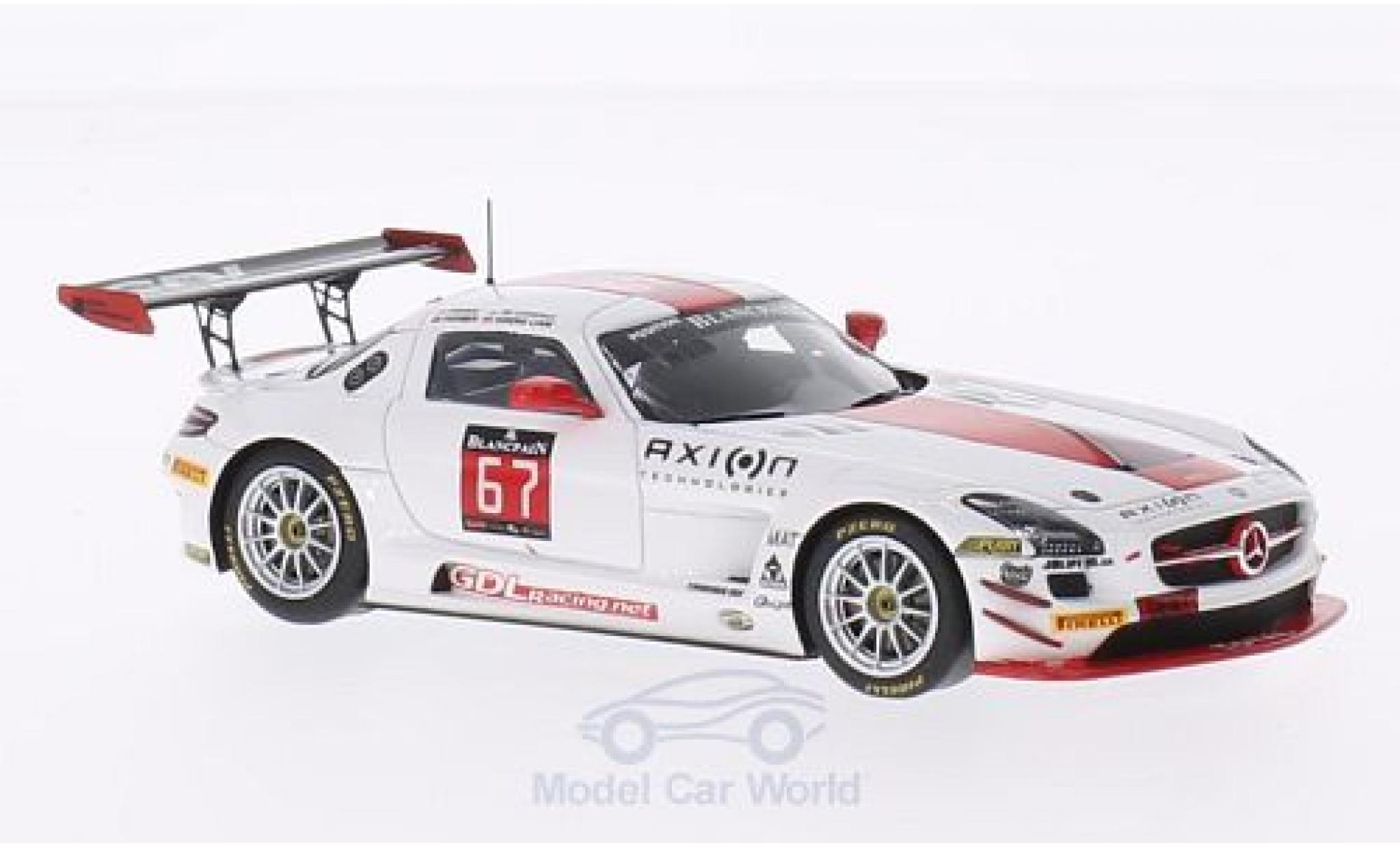 Mercedes SLS 1/43 Spark AMG GT3 No.67 GDL Motorsport 24h Spa 2014 G.De Lorenzi/N.Farmer/K.Liam Lim/J.C.Perrin modellino in miniatura