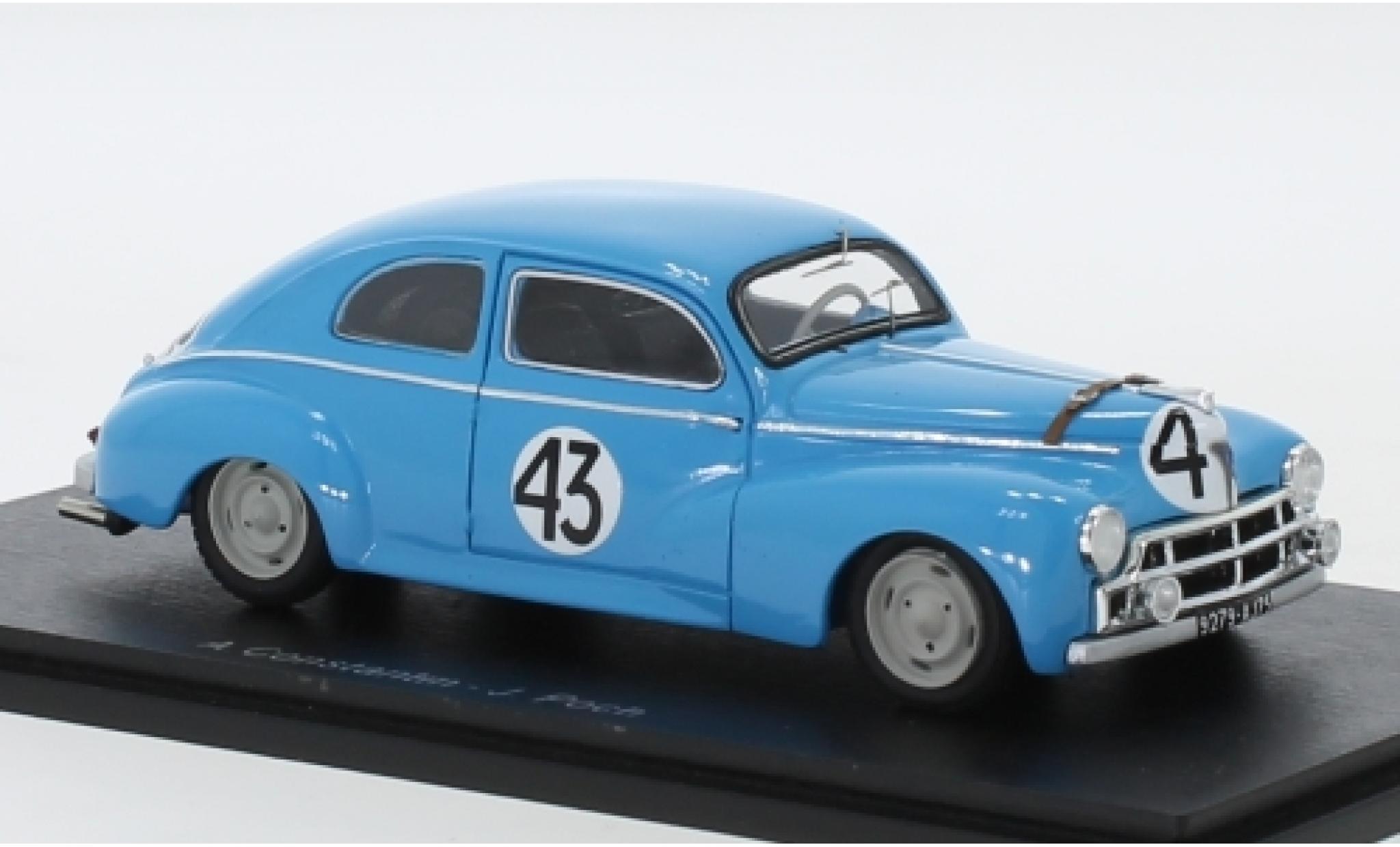 Peugeot 203 1/43 Spark C No.43 Alexandre Constantin 24h Le Mans 1952 A.Constantin/J.Poch modellino in miniatura