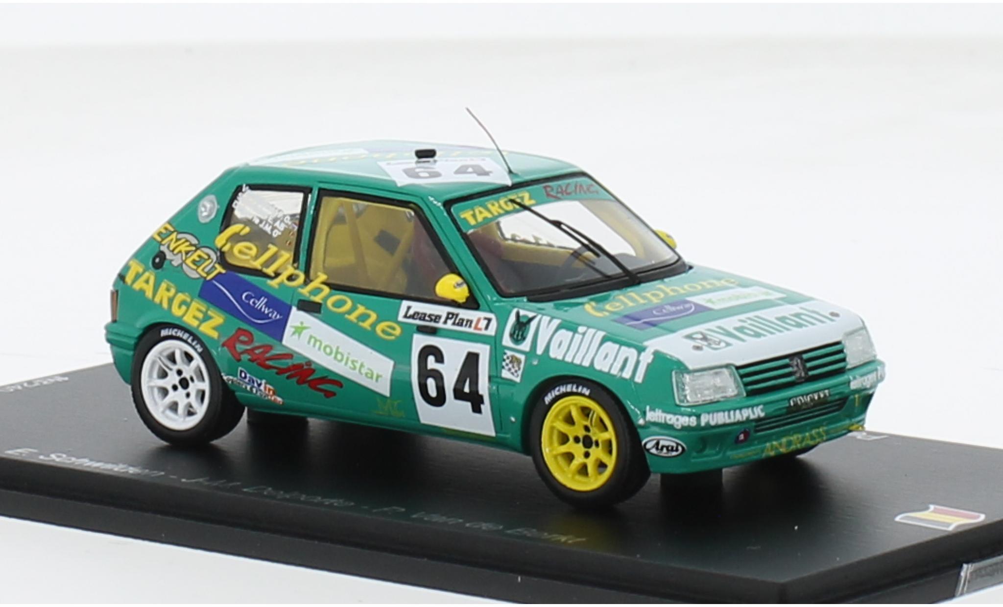 Peugeot 205 1/43 Spark GTI No.64 Ecurie Bruxelloise 24h Spa 1997 1:43 modellino in miniatura