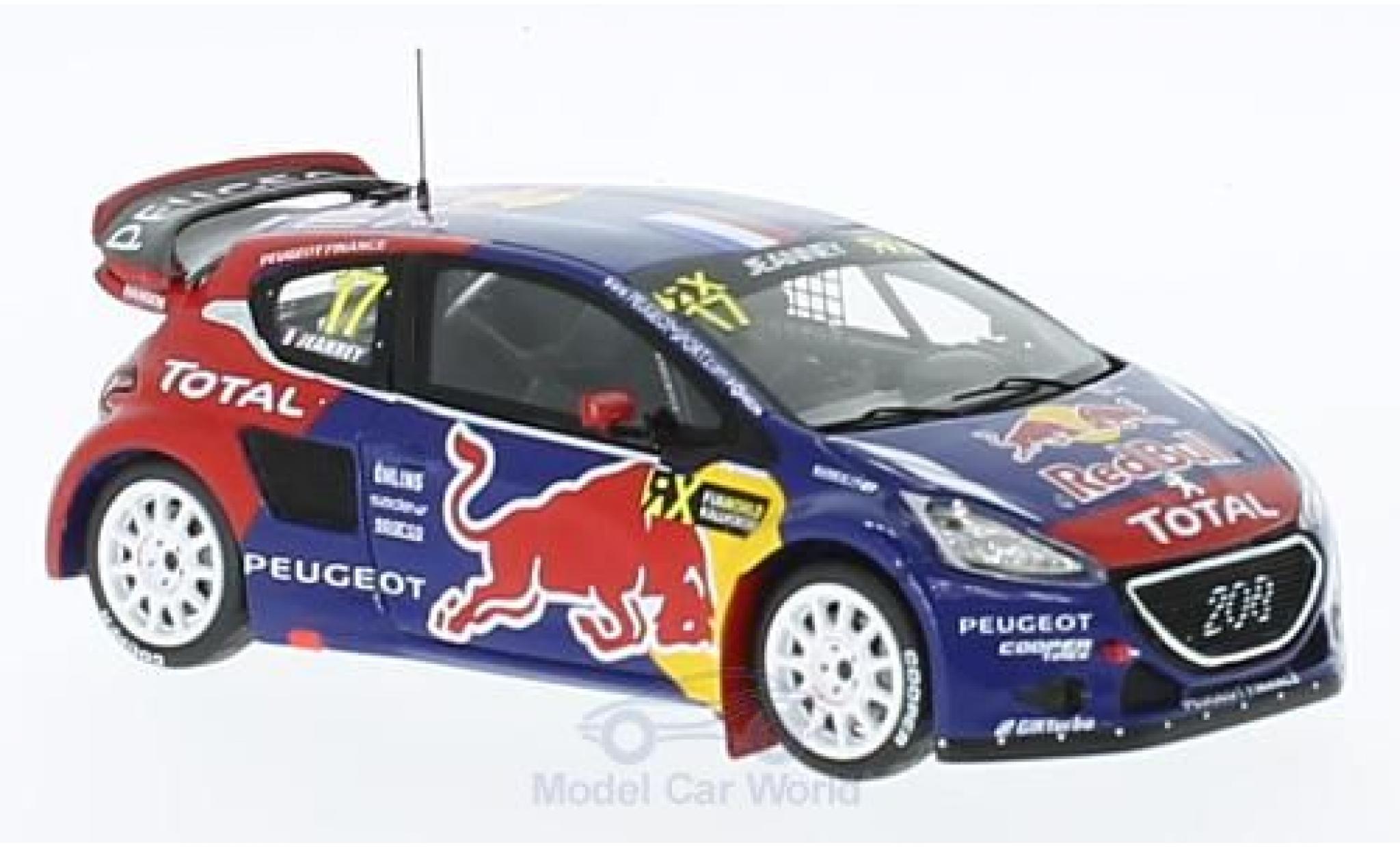 Peugeot 208 1/43 Spark WRX No.17 Team -Hansen Red Bull Rallye-Cross WM Deutschland 2015 D.Jeanney modellino in miniatura