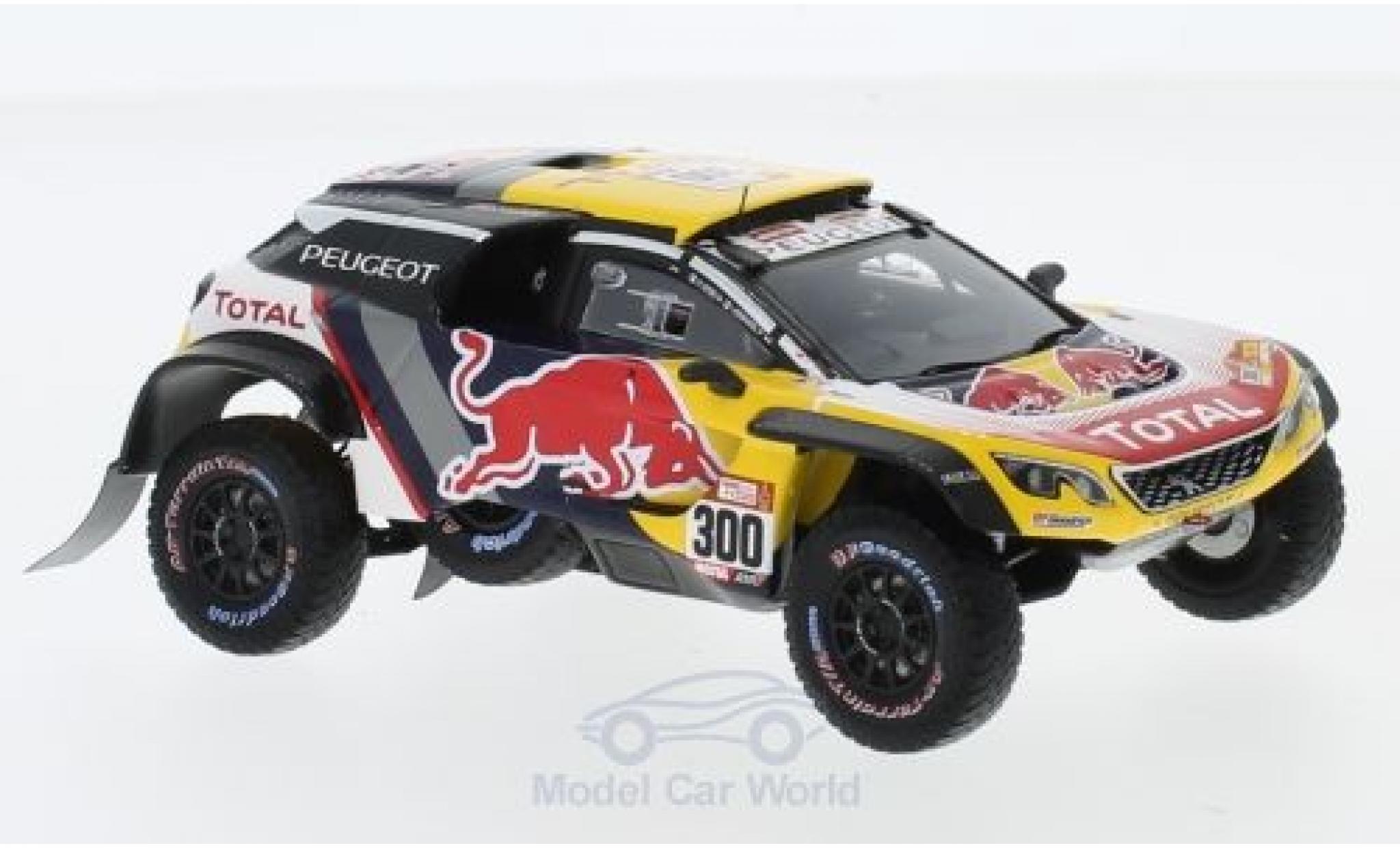 Peugeot 3008 1/43 Spark DKR Maxi No.300 Team Total Rallye Dakar 2018 S.Peterhansel/J-P.Cottret modellino in miniatura