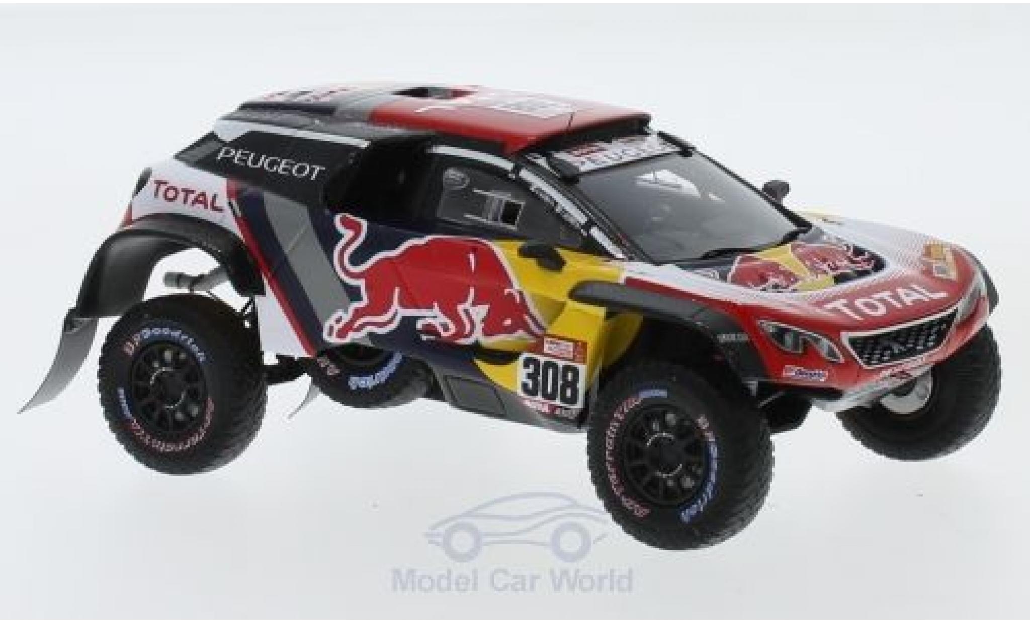 Peugeot 3008 1/43 Spark DKR Maxi No.308 Team Total Red Bull Rallye Dakar 2018 C.Despres/D.Castera modellino in miniatura