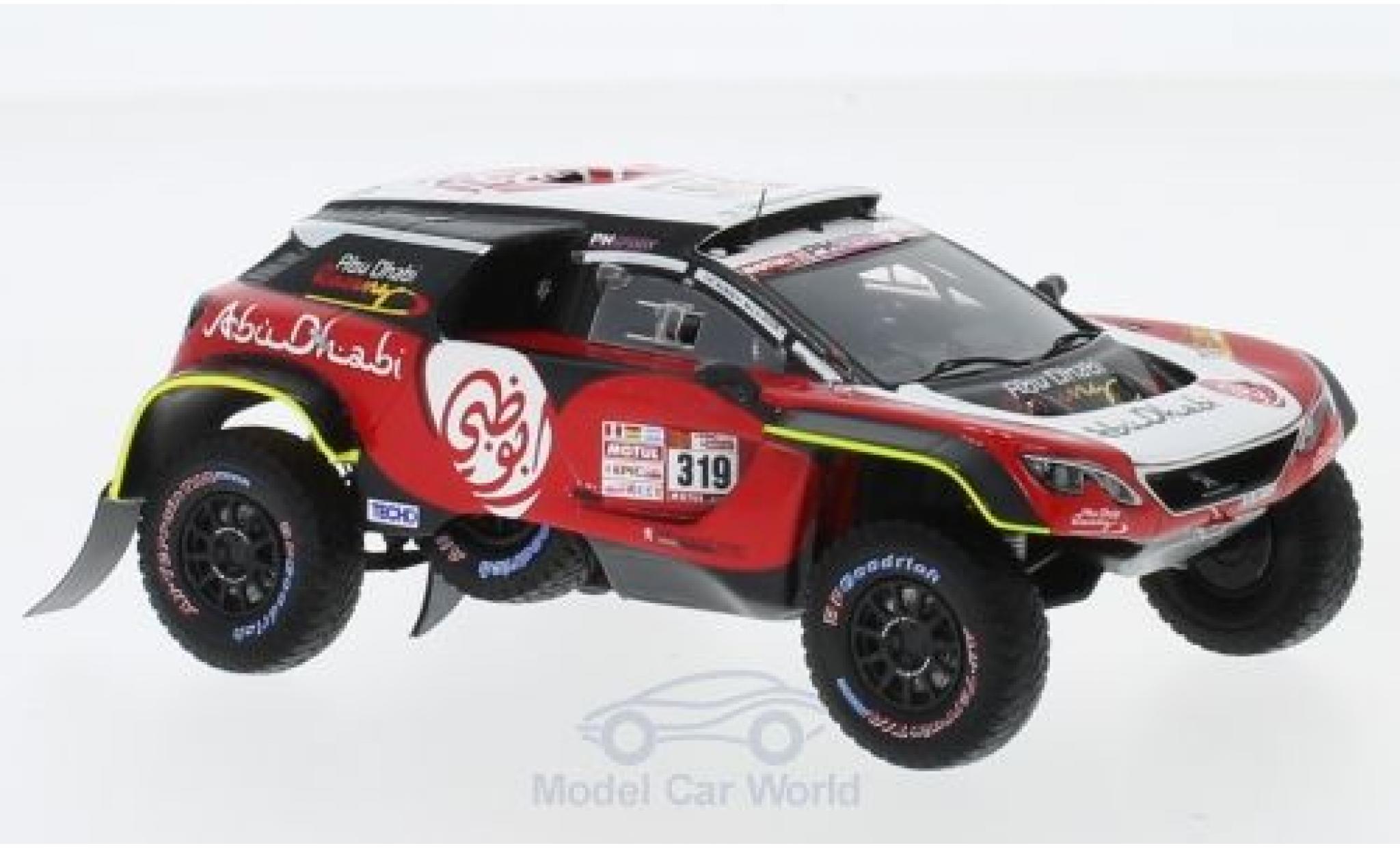 Peugeot 3008 1/43 Spark DKR Maxi No.319 PH-Sport Abu Dhabi Rallye Dakar 2018 K.AI Qassimi/P.Maimom modellino in miniatura