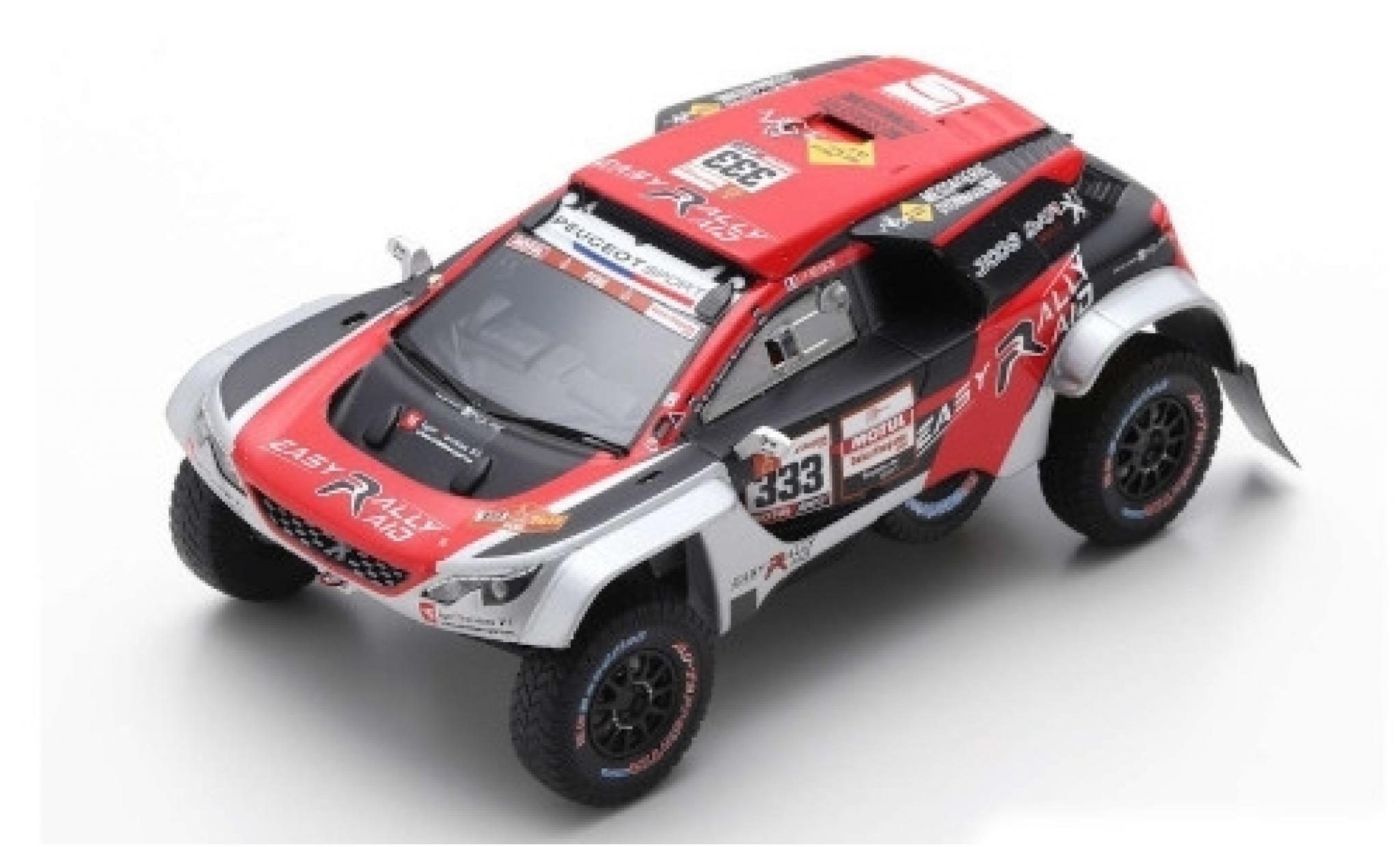 Peugeot 3008 1/43 Spark DKR Maxi No.333 Easy Rally Rallye Dakar 2019 J-P.Besson/J.Brucy modellino in miniatura