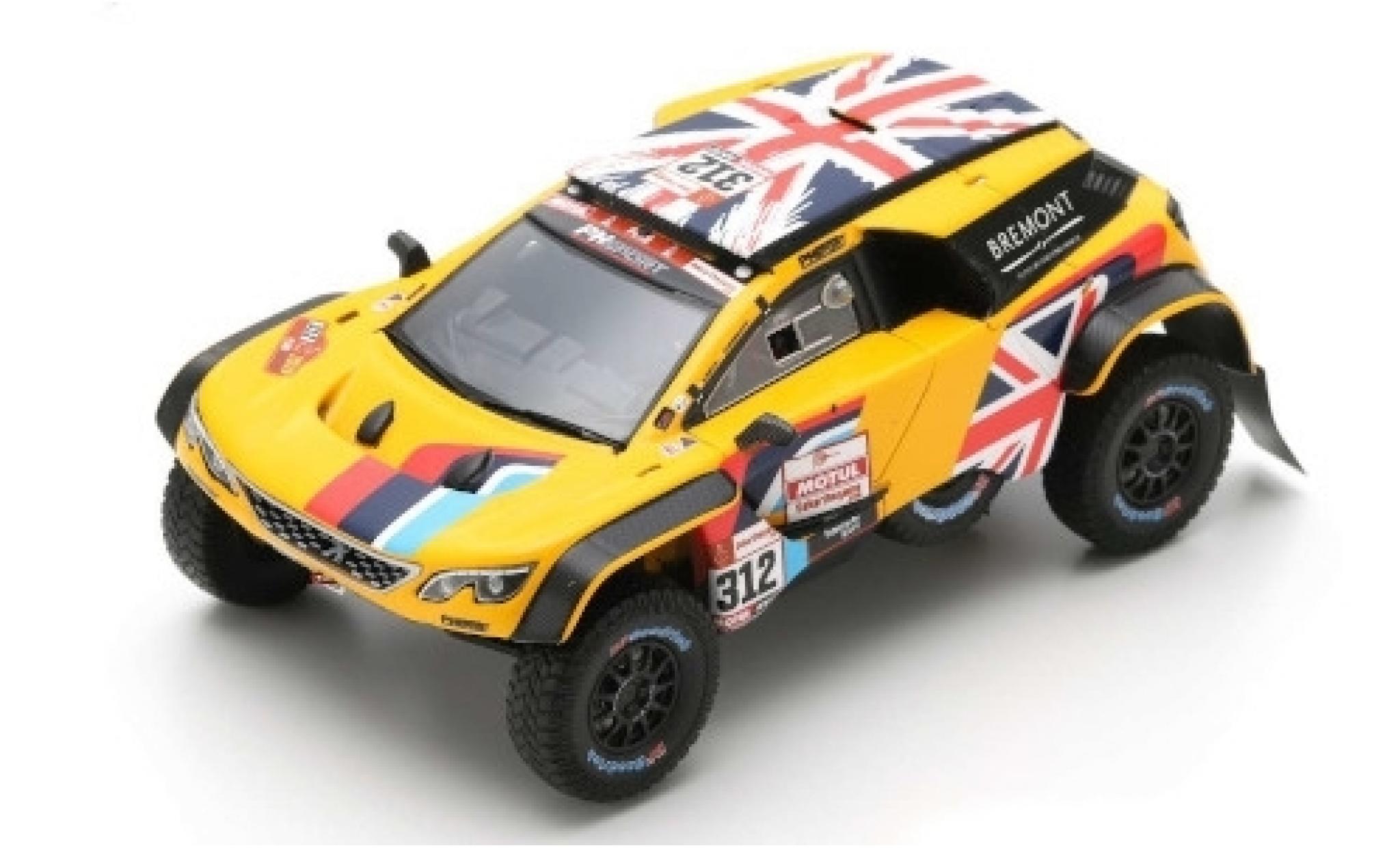Peugeot 3008 1/43 Spark DKR No.312 PH-Sport Rallye Dakar 2019 H.Hunt/W.Rosegaar modellino in miniatura