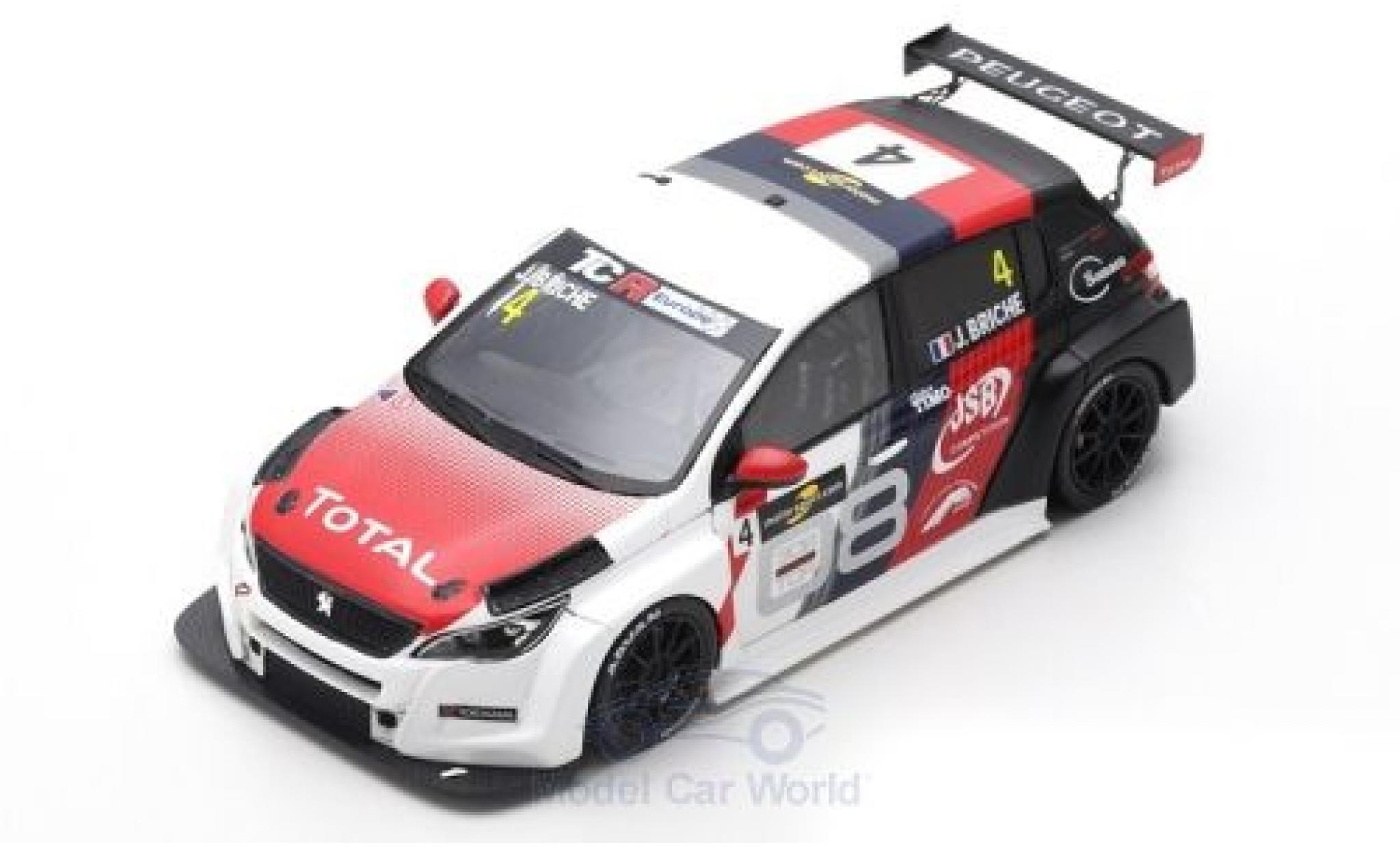 Peugeot 308 1/43 Spark TCR No.4 TCR Europe Spa-Francorchamps 2018 J.Briche modellino in miniatura