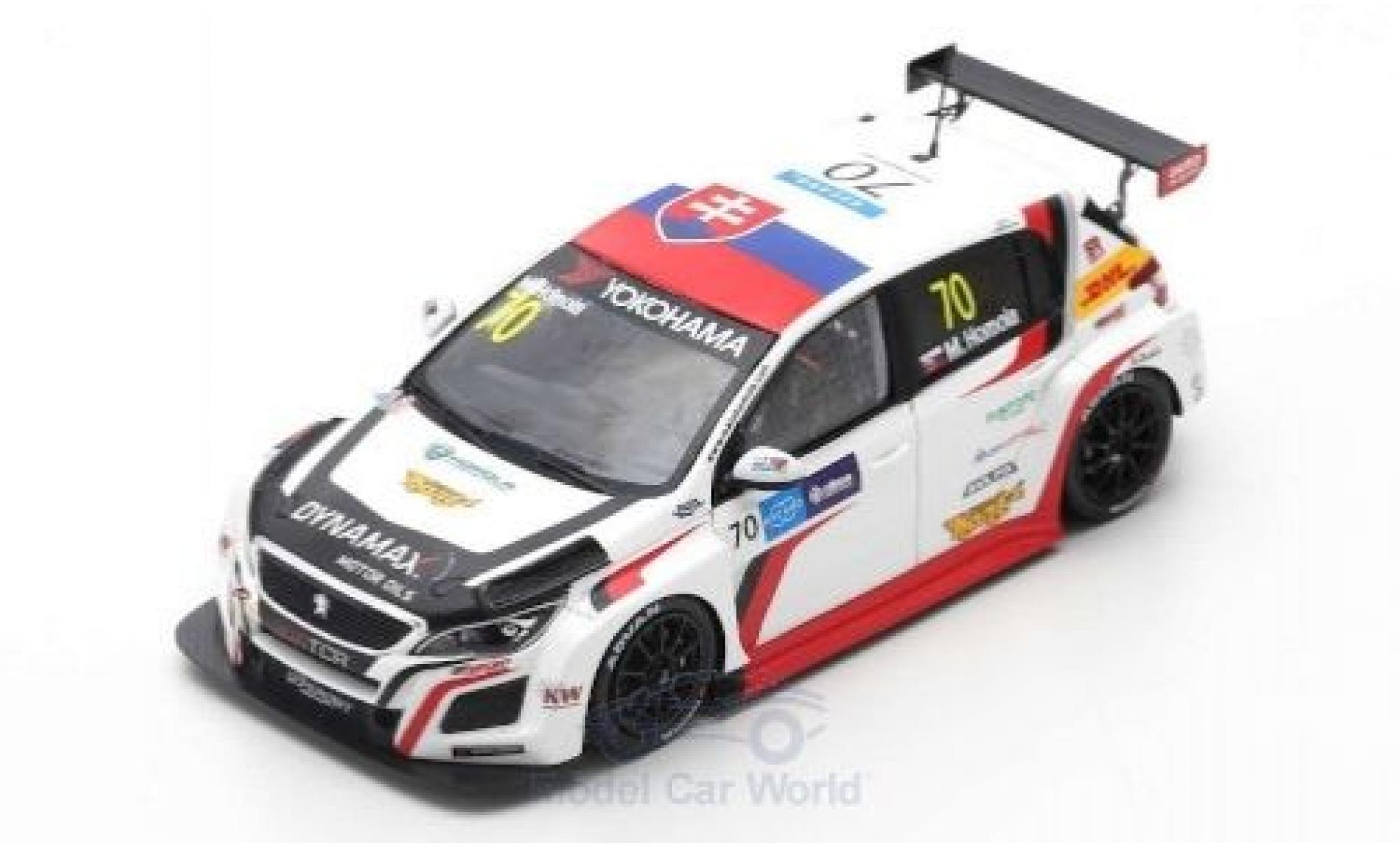 Peugeot 308 1/43 Spark TCR No.70 DG Sport Competition Race WTCR Macau Guia Race 2018 M.Homola modellino in miniatura