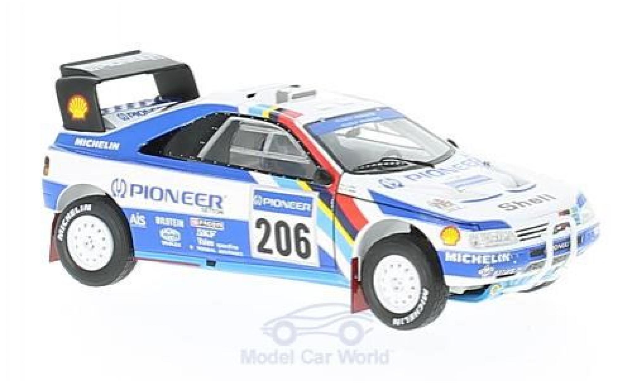 Peugeot 405 1/43 Spark T16 Grand Raid No.206 Rallye Paris Dakar 1989 J.Ickx/C.Tarin modellino in miniatura