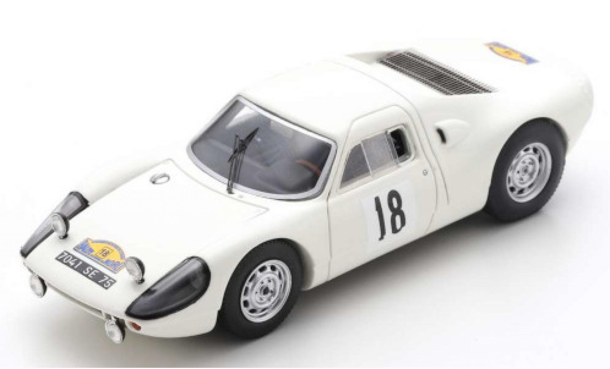 Porsche 904 1/43 Spark GTS No.18 Rallye des Routes du Nord 1966 J.Schlesser/A.Schlesser modellino in miniatura