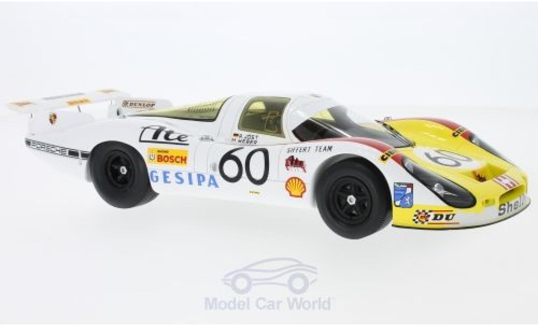 Porsche 908 1972 1/18 Spark /01 LH No.60 24h Le Mans 1972 R.Jöest/M.Casoni/M.Weber modellino in miniatura