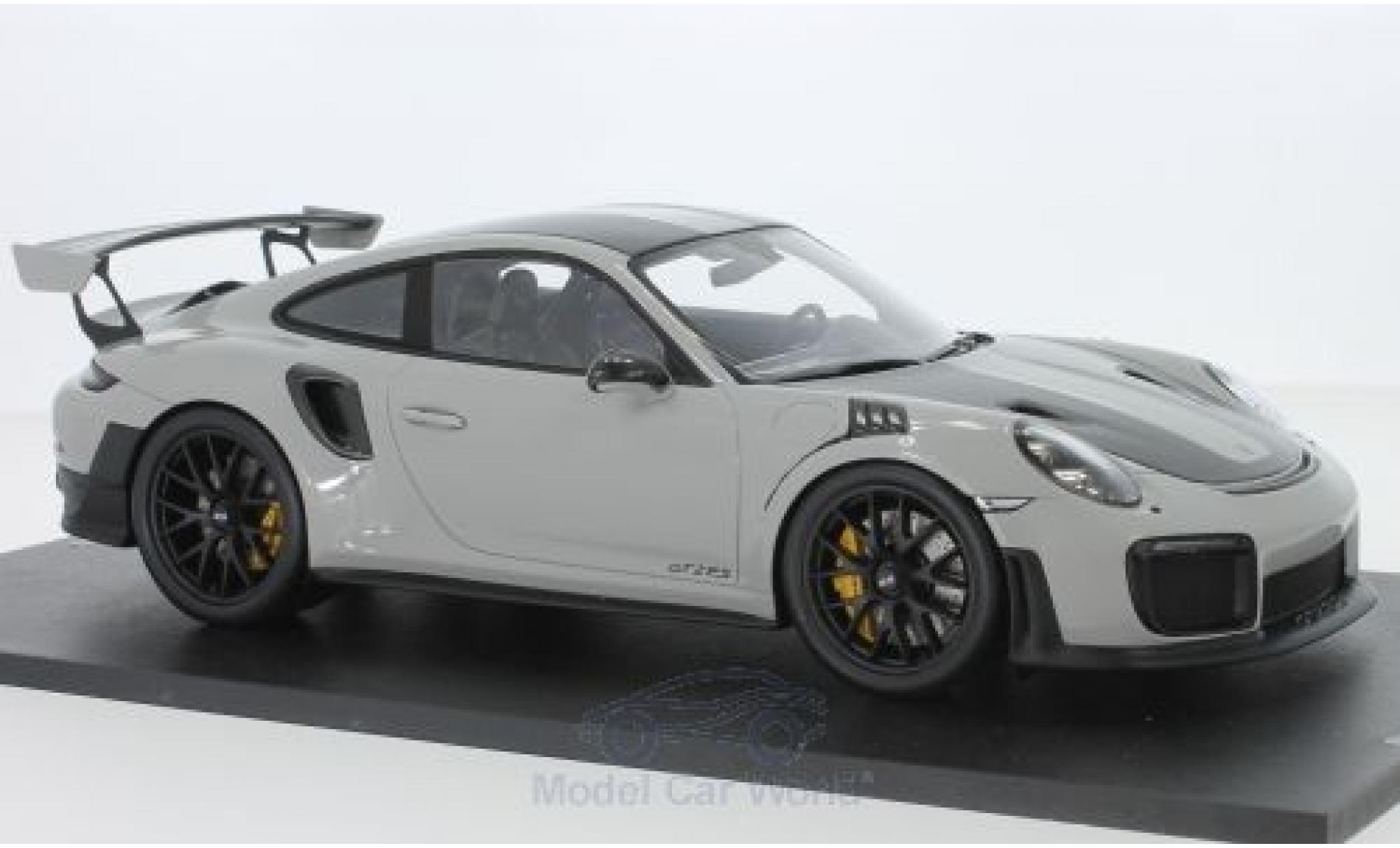 Porsche 991 GT2 RS 1/18 Spark 911 (.2) GT2 RS grigio/carbon 2018 Weissach Package modellino in miniatura