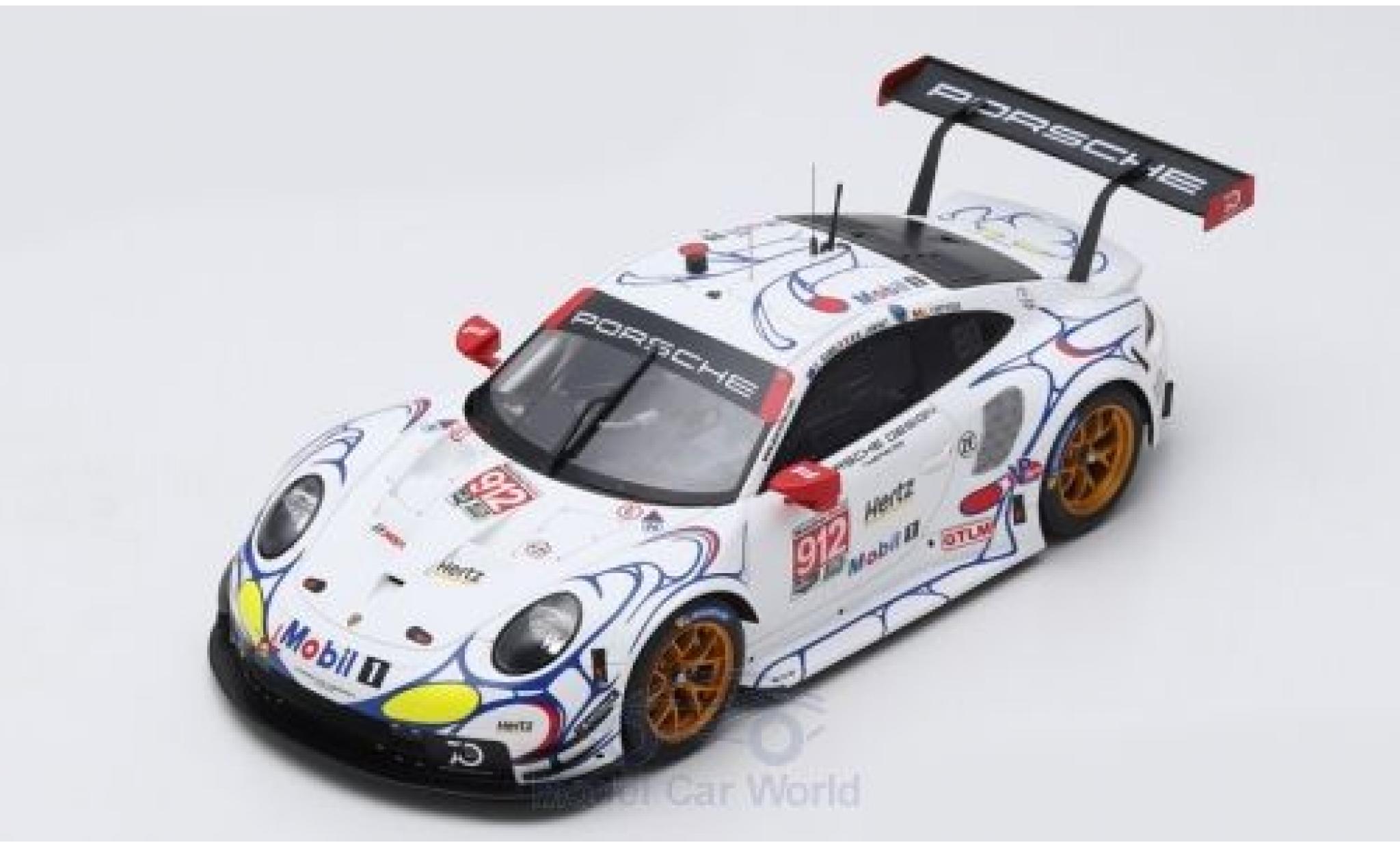 Porsche 991 RSR 1/18 Spark 911 (.2) RSR No.912 GT Team Petit Le Mans 2018 E.Bamber/L.Vanthoor/M.Jaminet modellino in miniatura