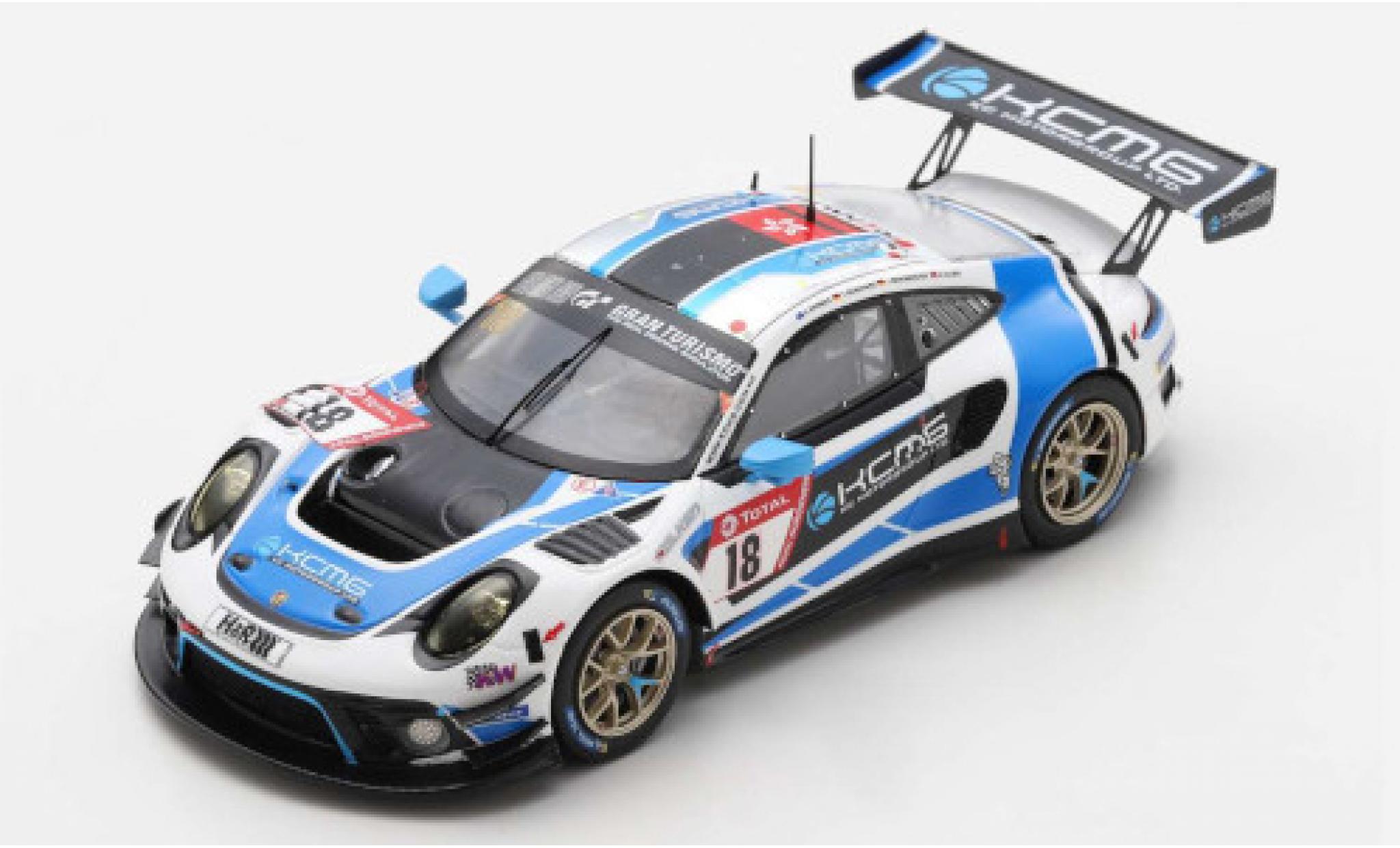 Porsche 992 GT3 R 1/43 Spark 911 (991) GT3 R No.18 KCMG 24h Nürburgring 2020 E.Bamber/T.Bernhard/J.Bergmeister/D.Olsen modellino in miniatura