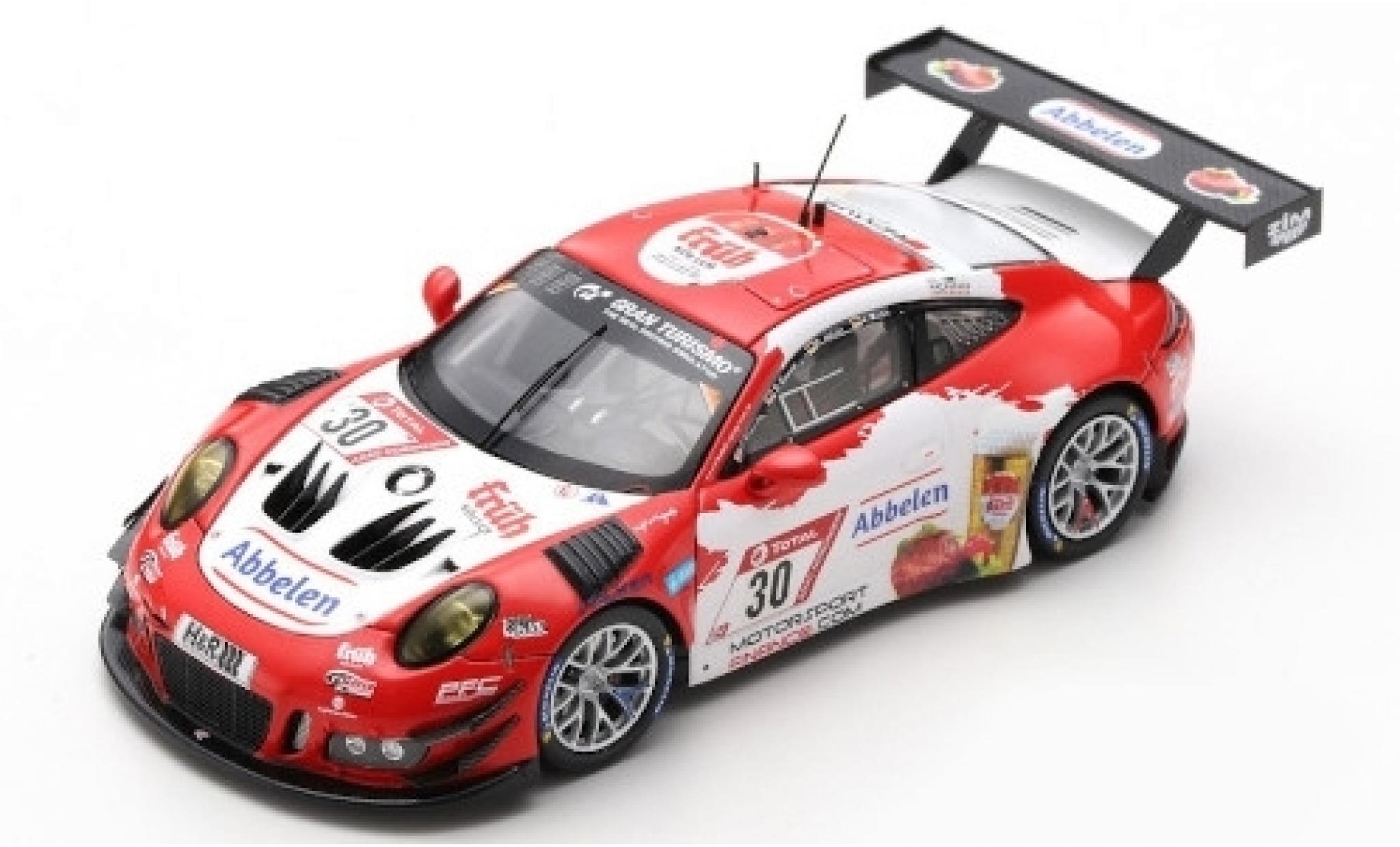 Porsche 992 GT3 R 1/43 Spark 911 (991) GT3 R No.30 Frikadelli Racing Team 24h Nürburgring 2019 K.Abbelen/A.Müller/R.Renauer/T.Preining modellino in miniatura