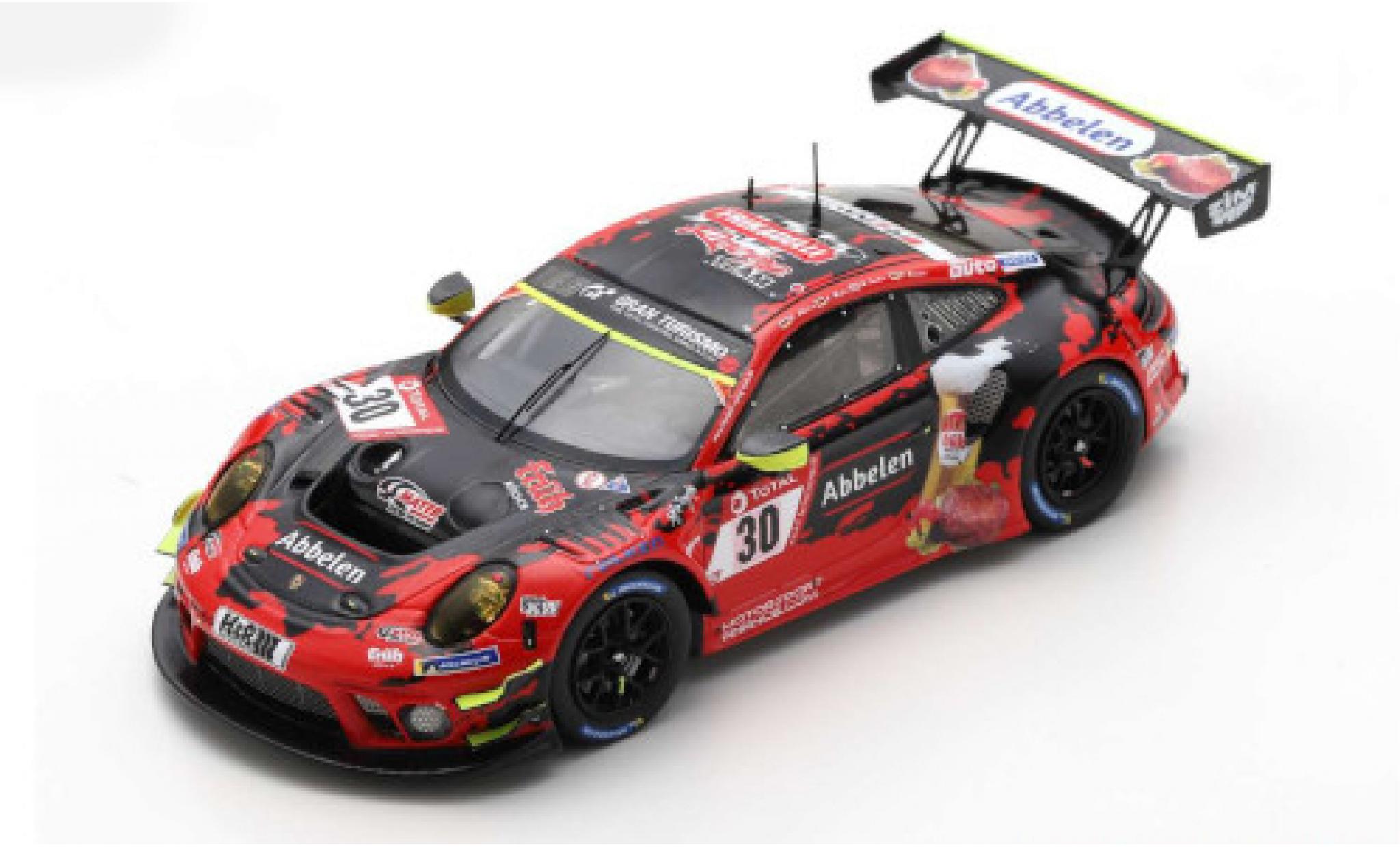 Porsche 992 GT3 R 1/43 Spark 911 (991) GT3 R No.30 Frikadelli Racing Team 24h Nürburgring 2020 K.Abbelen/N.Siedler/A.Müller/R.Renauer modellino in miniatura
