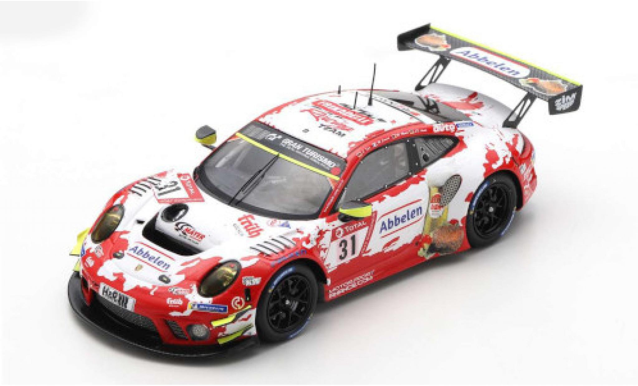 Porsche 992 GT3 R 1/43 Spark 911 (991) GT3 R No.31 Frikadelli Racing Team 24h Nürburgring 2020 L.Kern/M.Jaminet/M.Martin/L.D.Arnold modellino in miniatura