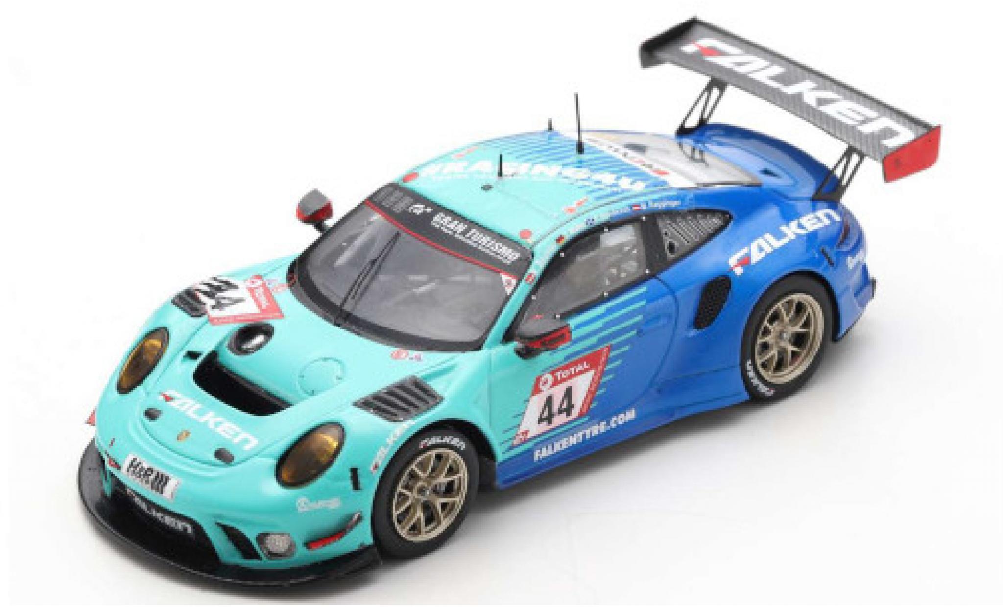 Porsche 992 GT3 R 1/43 Spark 911 (991) GT3 R No.44 Falken Motorsports Falken 24h Nürburgring 2020 K.Bachler/S.Müller/P.Dumbreck/M.Ragginger modellino in miniatura
