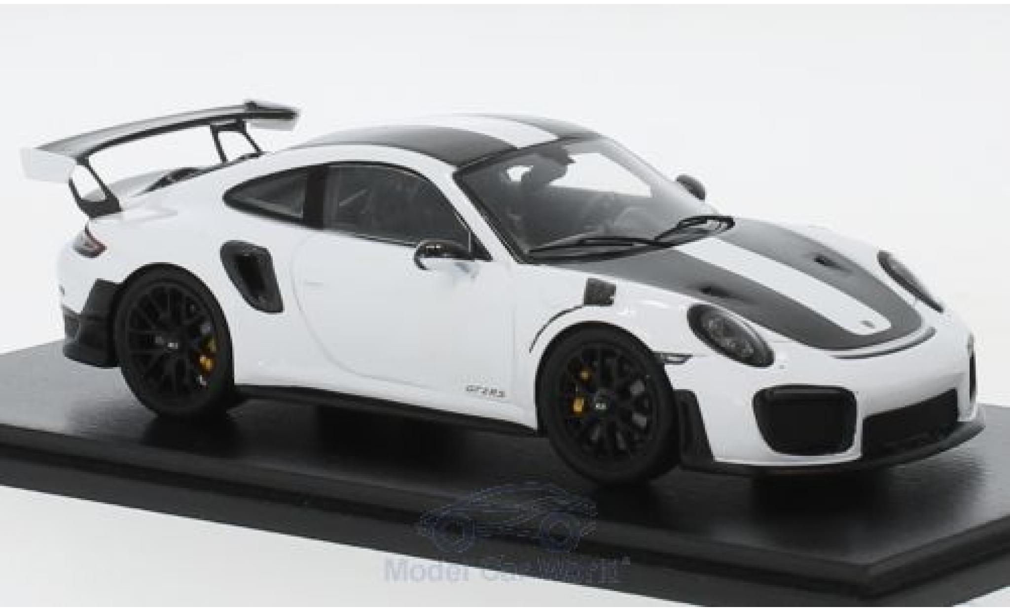 Porsche 991 GT2 RS 1/43 Spark 911 ( II) GT2 RS bianco/nero 2018 Weissach Package modellino in miniatura