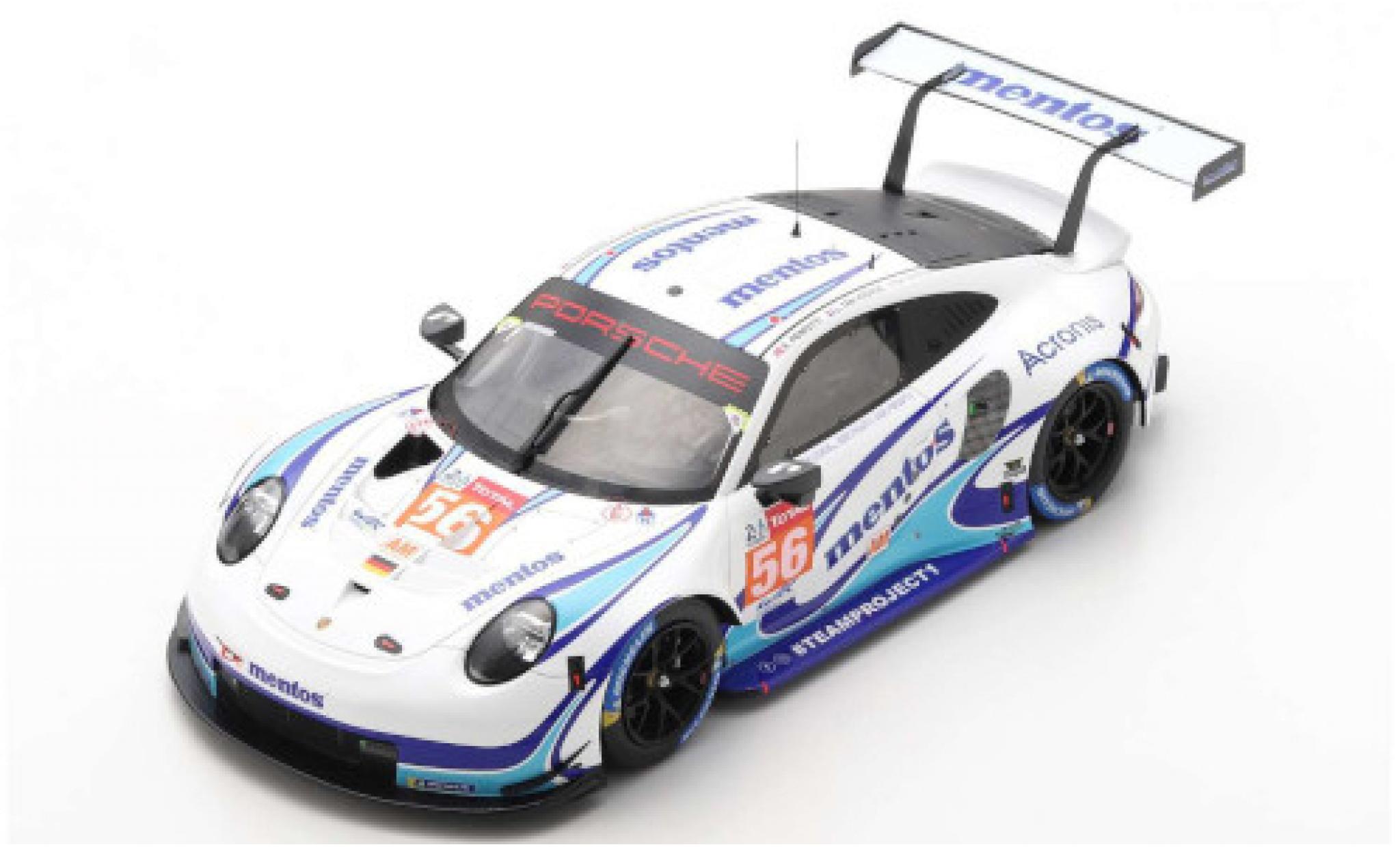 Porsche 992 RSR 1/18 Spark 911 (991) RSR No.56 Team Project 1 24h Le Mans 2020 M.Cairoli/E.Perfetti/L.ten Voorde modellino in miniatura