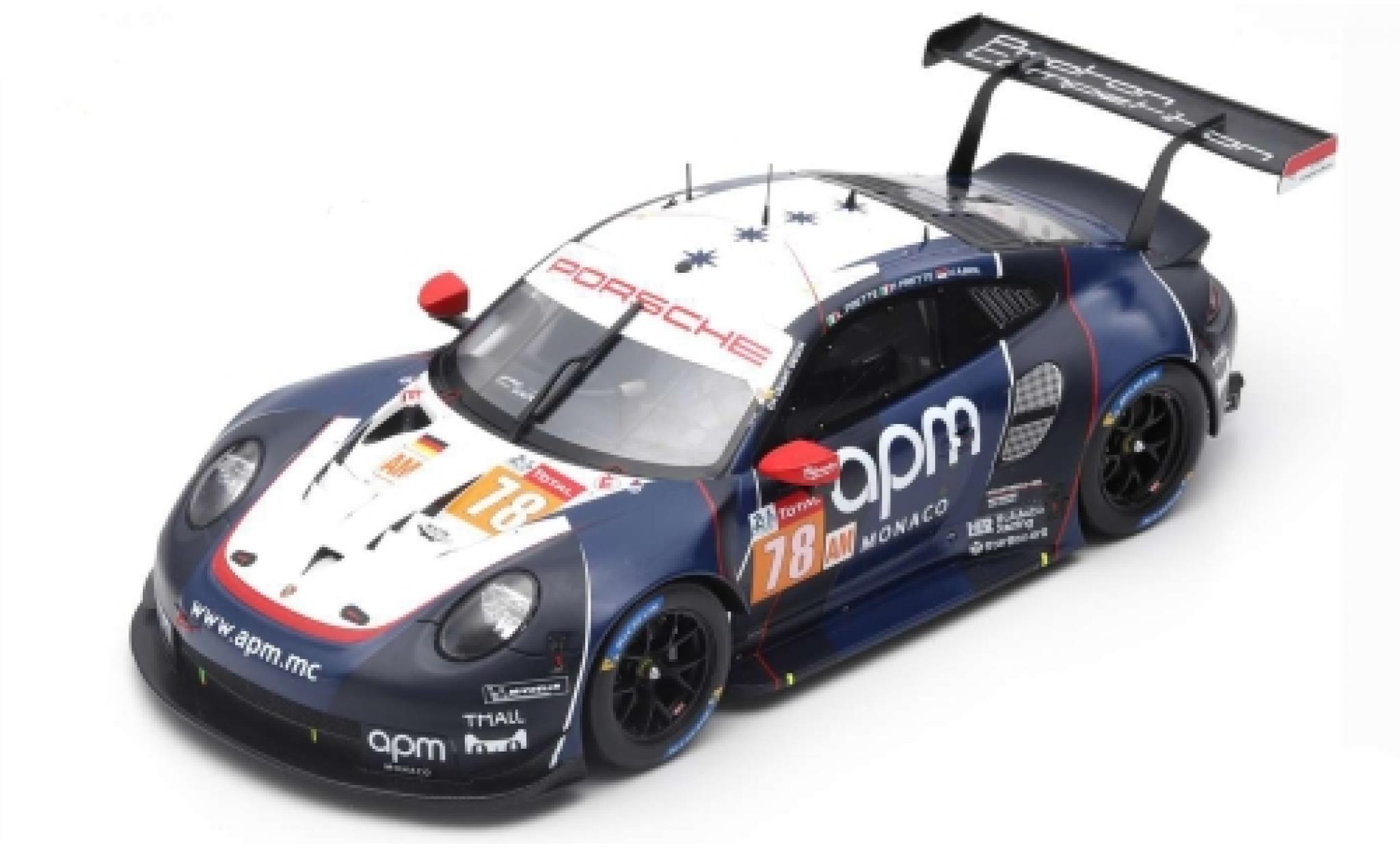 Porsche 992 RSR 1/18 Spark 911 (991) RSR No.78 Prossoon Competition 24h Le Mans 2019 L.Prette/P.Prette/V.Abril modellino in miniatura