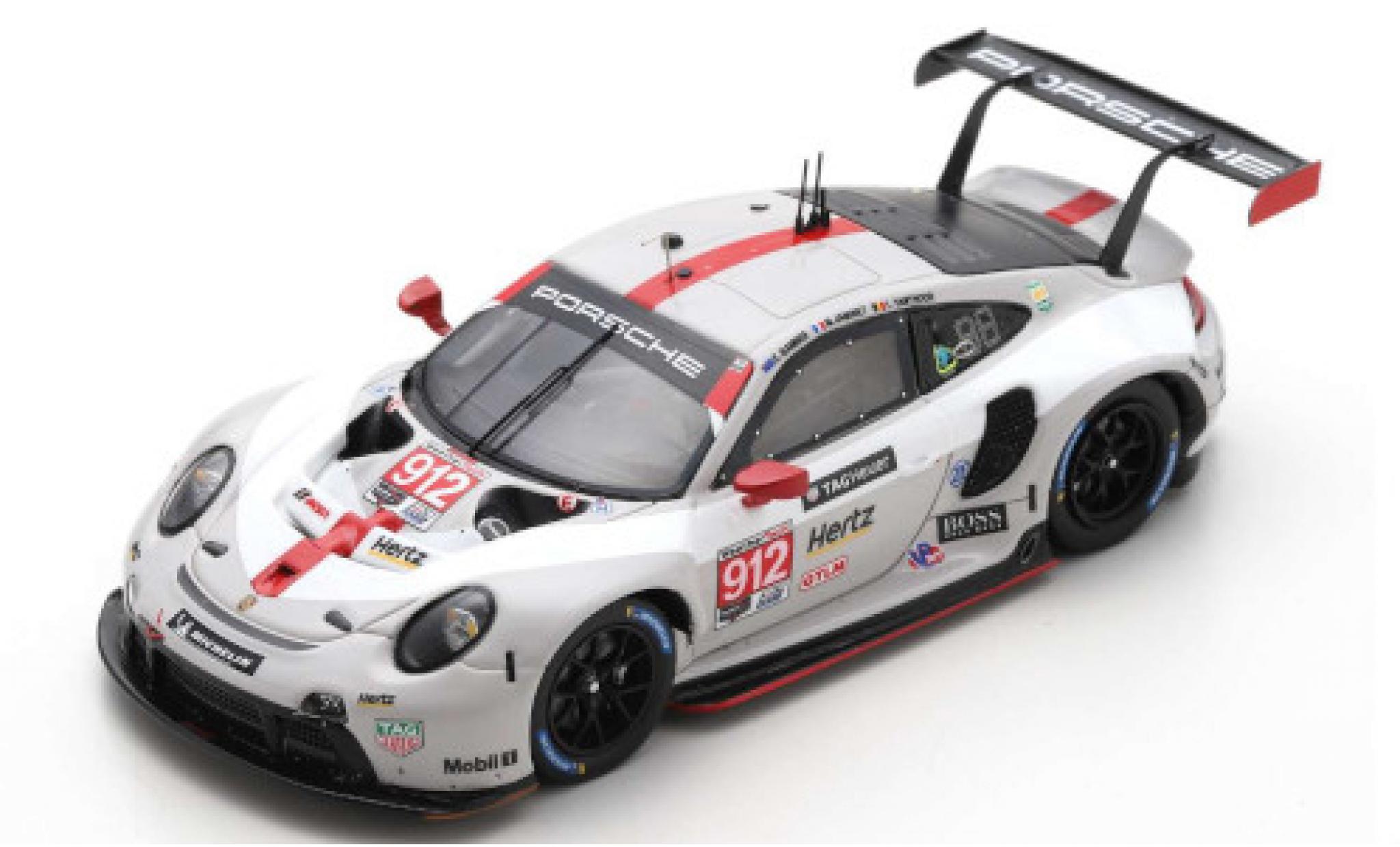 Porsche 992 RSR 1/43 Spark 911 (991) RSR No.912 GT Team 24h Daytona 2020 E.Bamber/M.Jaminet/L.Vanthoor modellino in miniatura