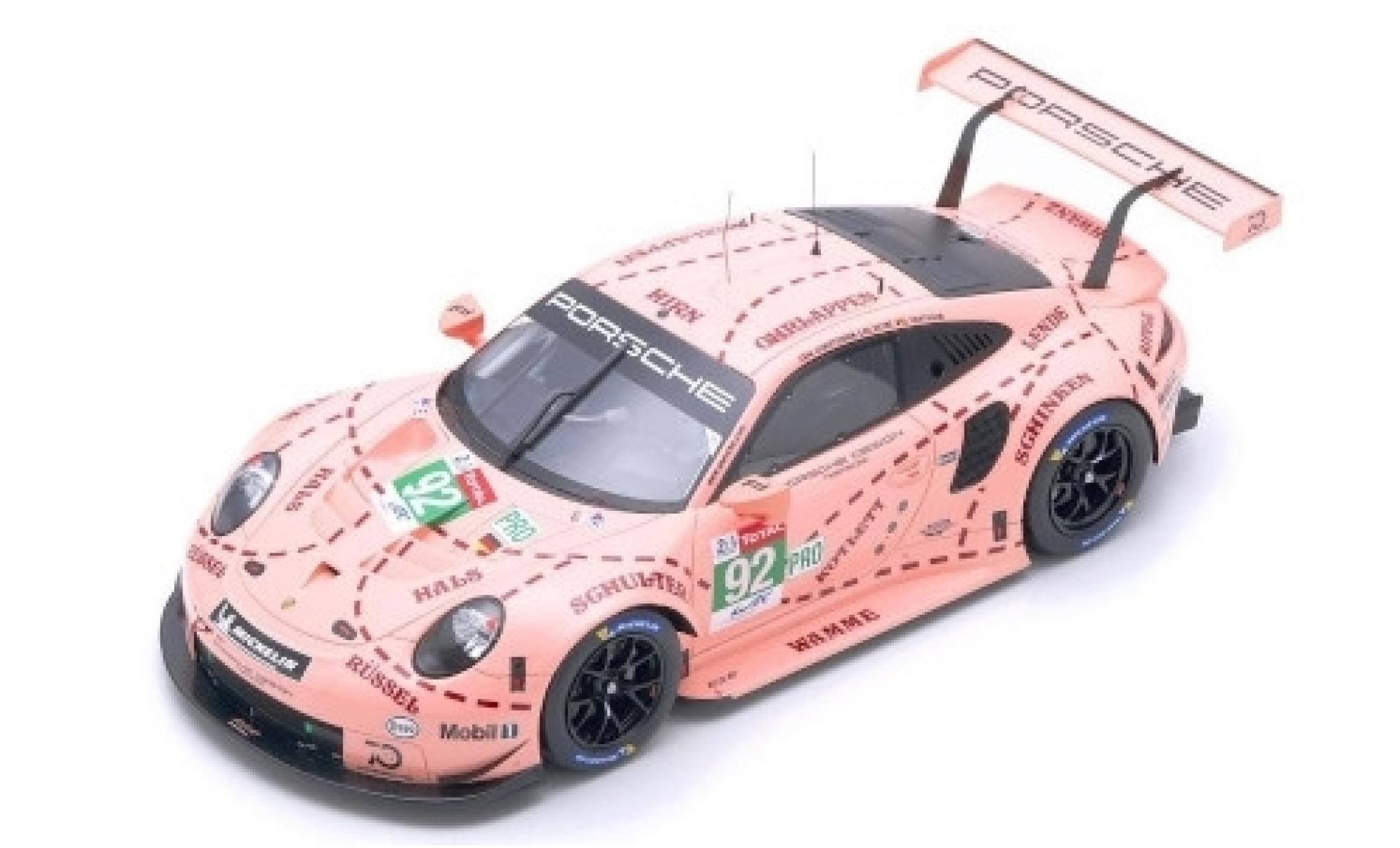 Porsche 991 RSR 1/12 Spark 911 () RSR No.92 GT Team 24h Le Mans 2018 M.Christensen/K.Estre/J.Vanthoor modellino in miniatura