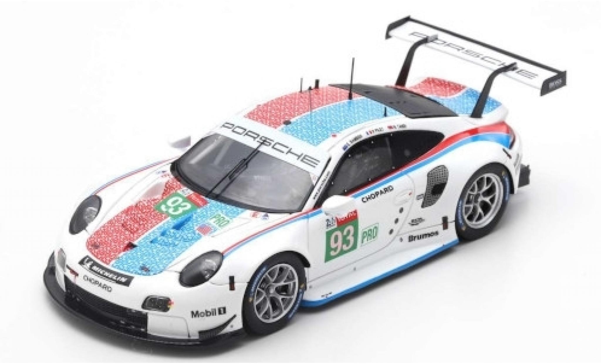 Porsche 992 RSR 1/18 Spark 911 (991) RSR No.93 GT Team 24h Le Mans 2019 P.Pilet/E.Bamber/N.Tandy modellino in miniatura