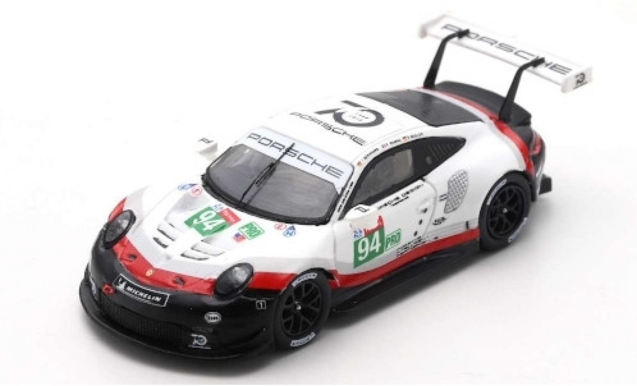 Porsche 991 RSR 1/64 Spark 911 () RSR No.94 GT Team 24h Le Mans 2018 R.Dumas/T.Bernhard/S.Müller modellino in miniatura