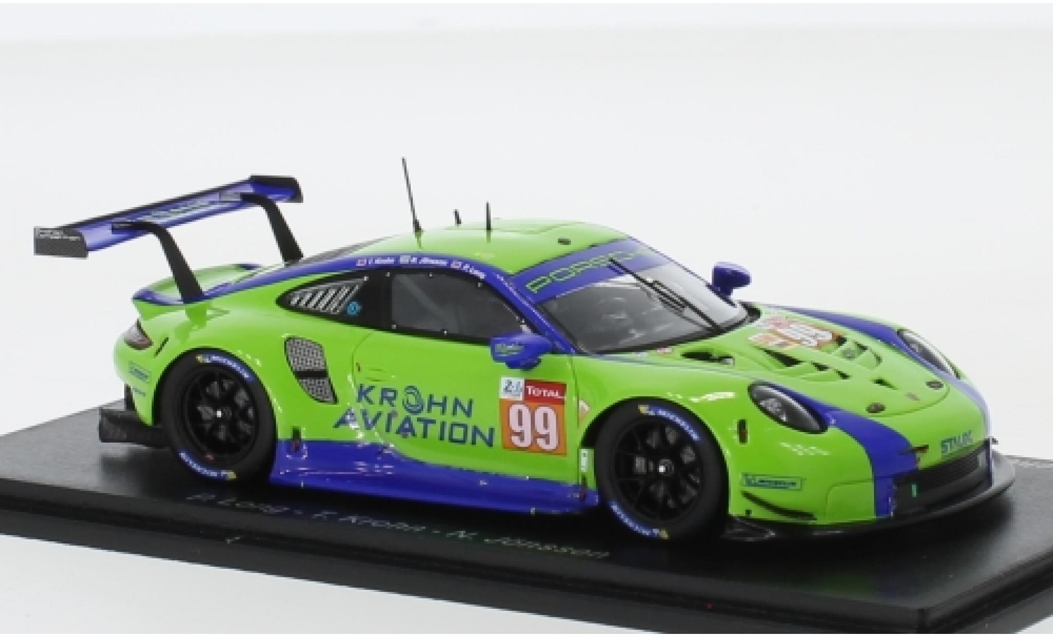Porsche 992 RSR 1/43 Spark 911 (991) RSR No.99 Dempsey-Prossoon Racing 24h Le Mans 2019 P.Long/T.Krohn/N.Jönsson modellino in miniatura