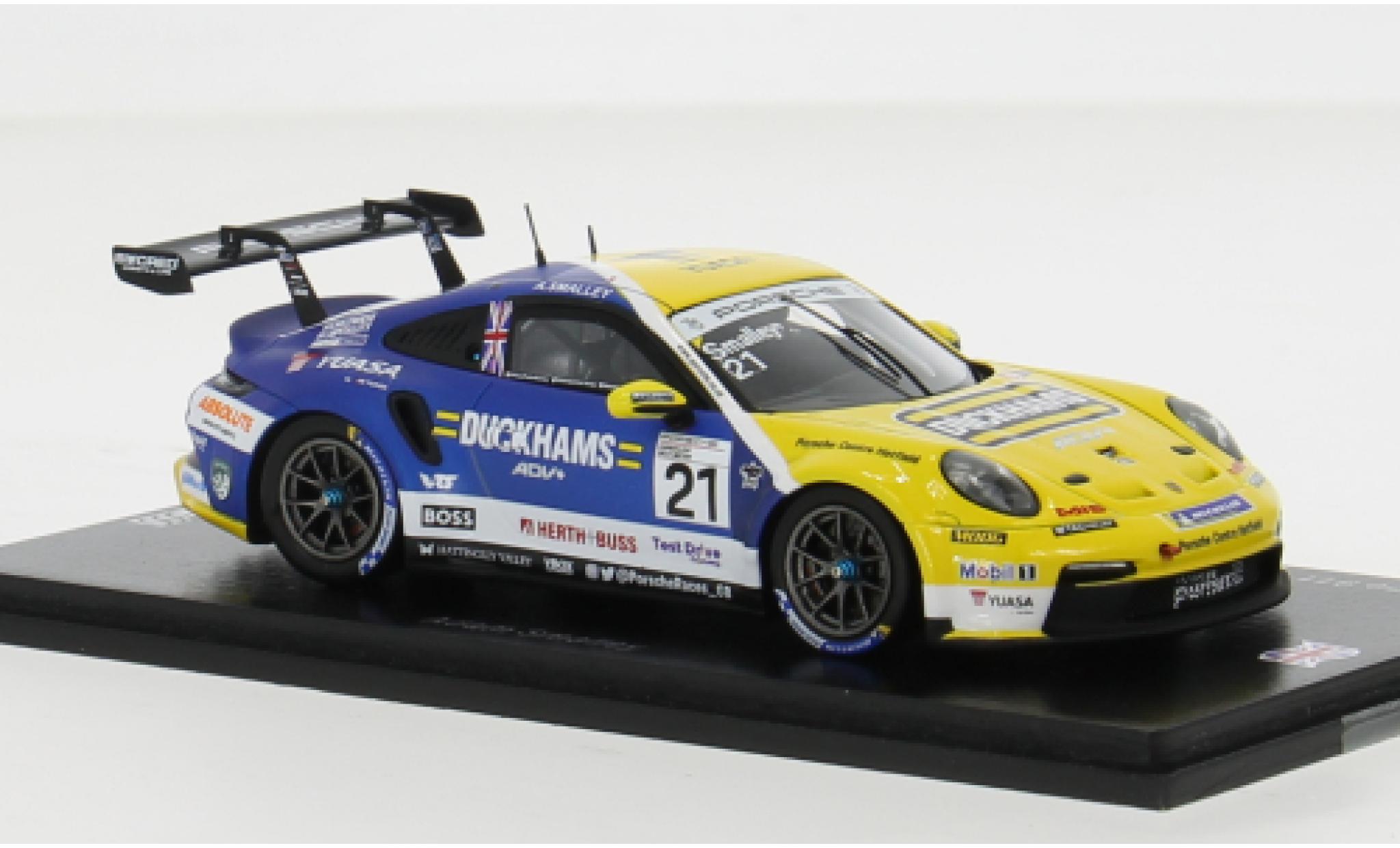 Porsche 992 GT3 1/43 Spark 911  Cup No.21 Carrera Cup Great Britain 2023 1:43 modellino in miniatura