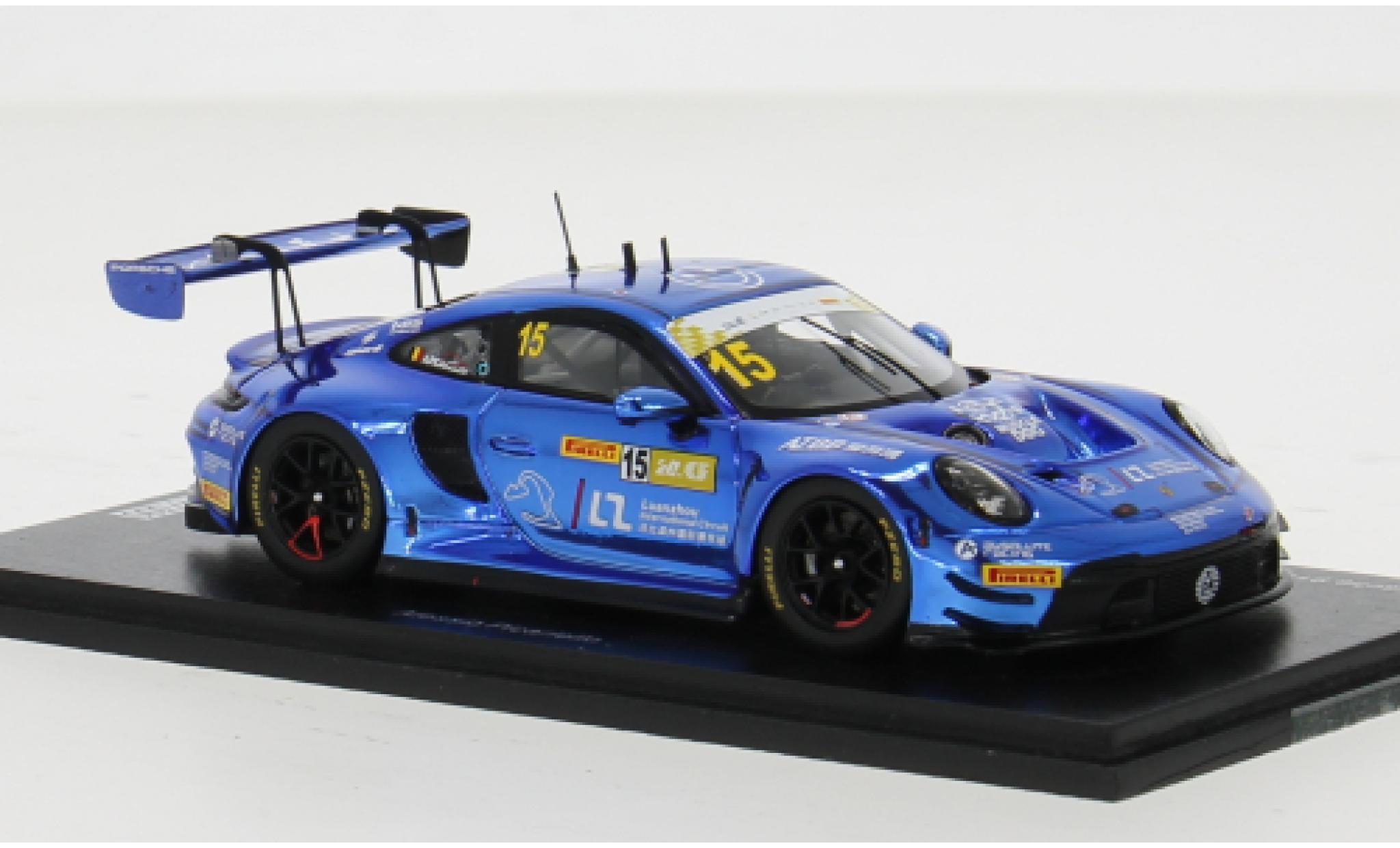 Porsche 992 GT3 R 1/43 Spark 911  No.15 Luanzhou International Circuit Fia GT World Cup Macau 2023 1:43 modellino in miniatura
