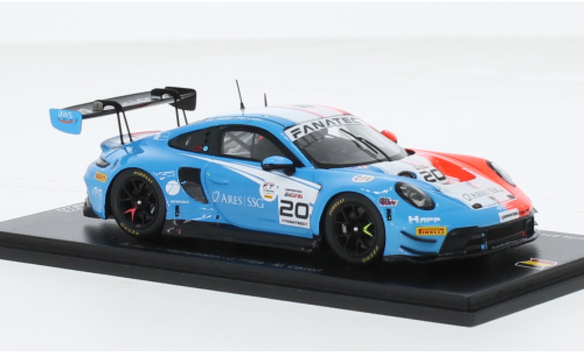 Porsche 992 GT3 R 1/43 Spark 911  No.20 Huber Motorsport 24h Spa 2023 1:43 modellino in miniatura
