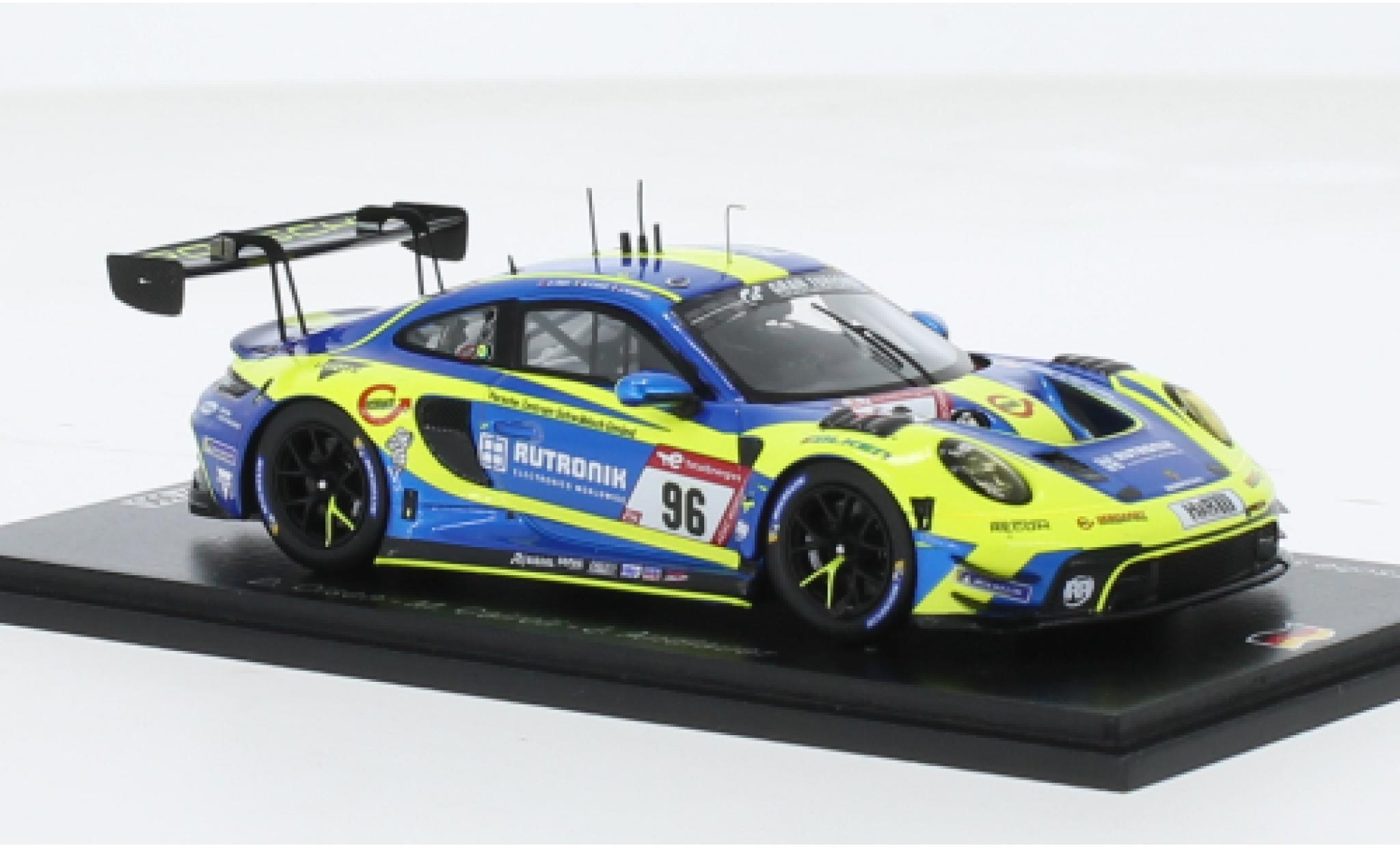 Porsche 992 GT3 R 1/43 Spark 911  No.96 Rutronik Racing 24h Nürburgring 2023 1:43 modellino in miniatura