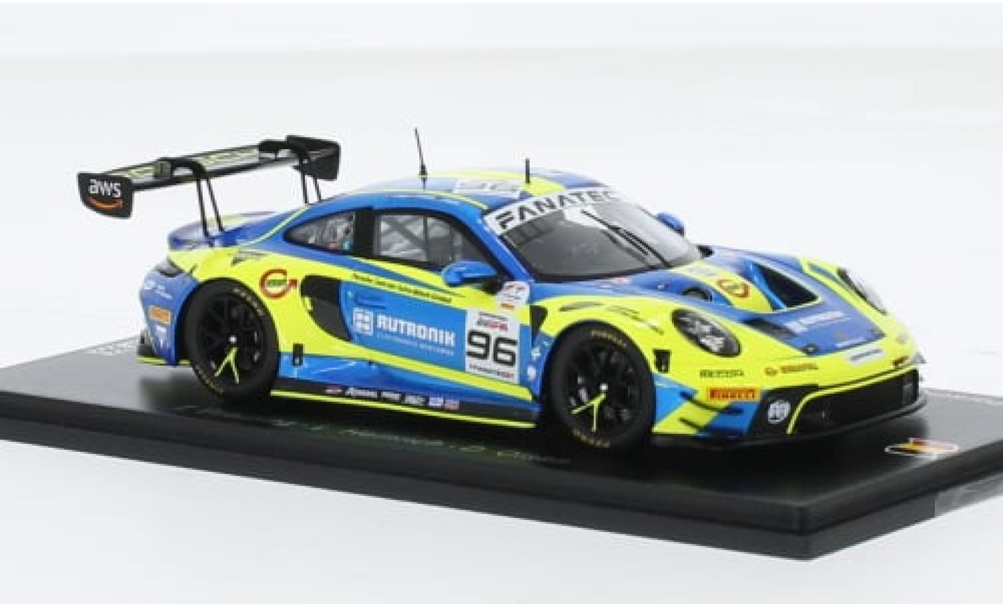 Porsche 992 GT3 R 1/43 Spark 911  No.96 Rutronik Racing 24h Spa 2023 1:43 modellino in miniatura