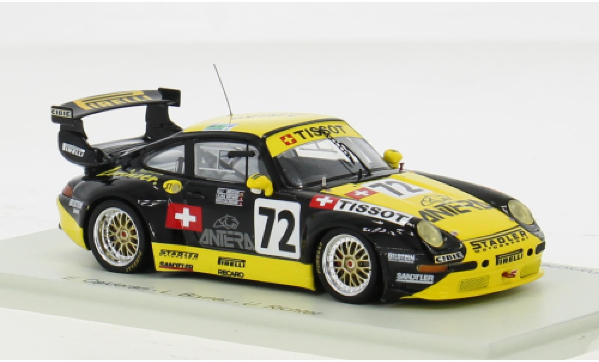 Porsche 993 GT2 1/43 Spark 911  No.72 Stadler Motorsport 24h Le Mans 1996 1:43 modellino in miniatura