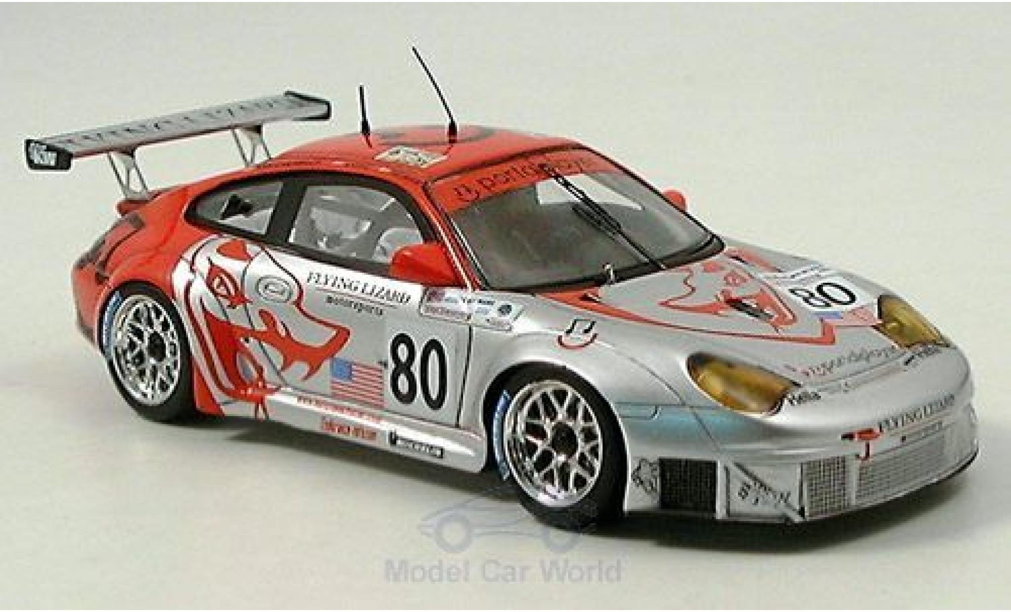 Porsche 997 GT3 RSR 1/43 Spark 911 (996) GT3 RSR No.80 Flying Lizard Motorsports Le Mans Le Mans 2006 van Overbeek/P.Long modellino in miniatura