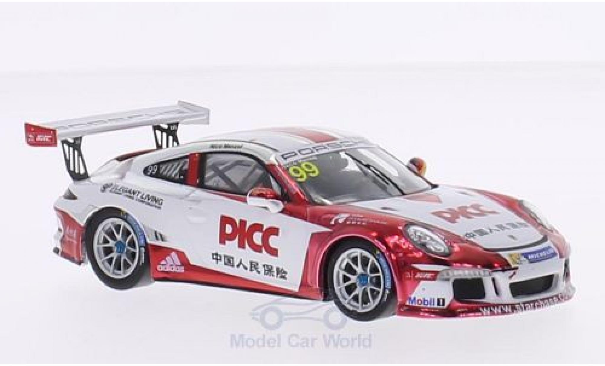 Porsche 991 GT3 Cup 1/43 Spark 911 (997) GT3 Cup No.99 Team Starchase PICC Carrera Cup Asia 2015 N.Menzel modellino in miniatura